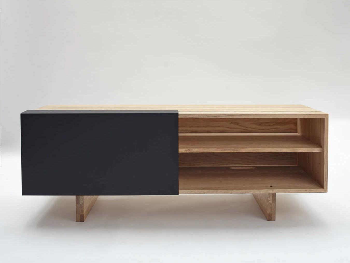 Mash Studios 58" Ash Wood Matte Black Media Console
