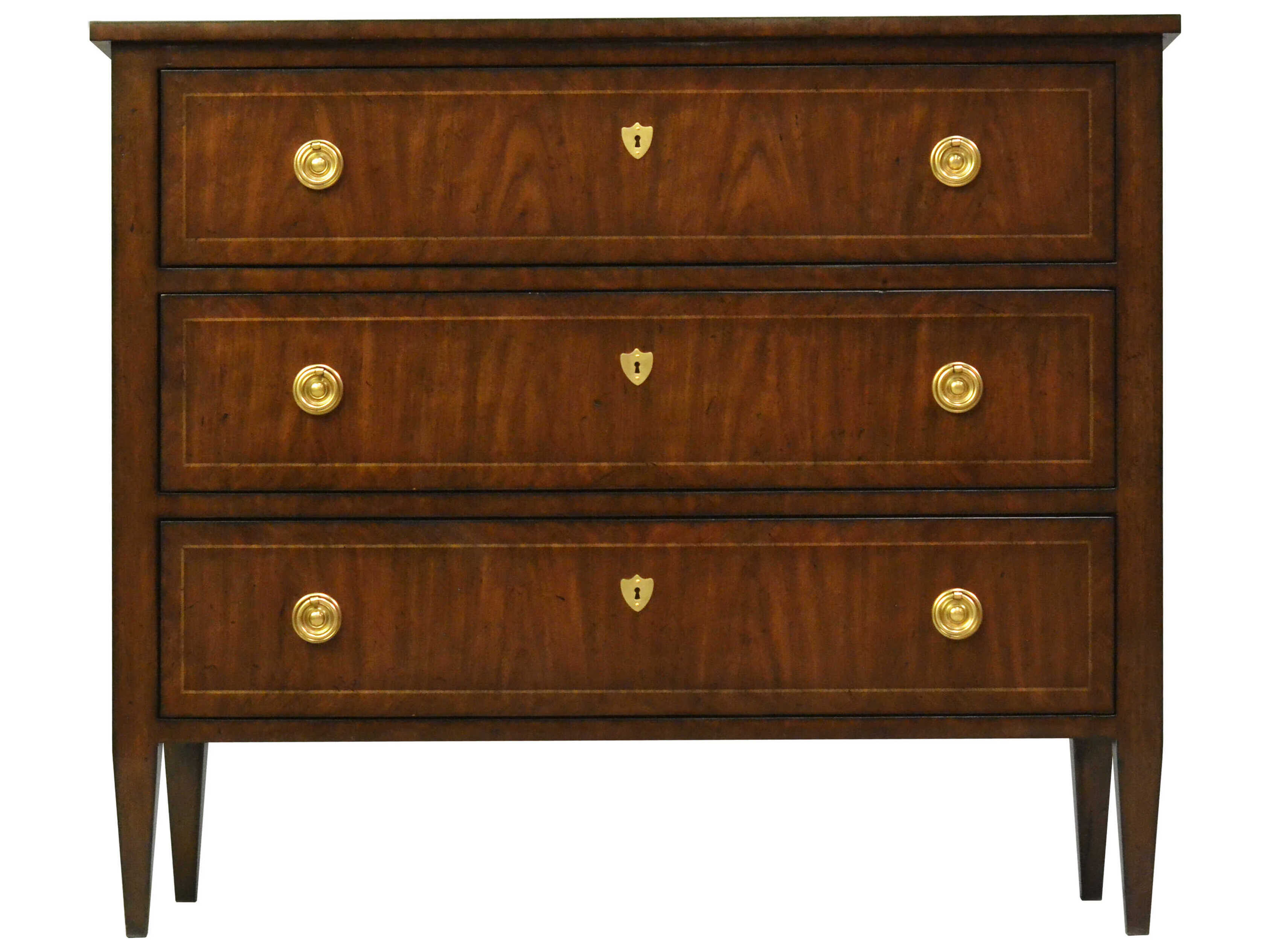 Maitland Smith Antique Cherry Brown Wood Accent Chest