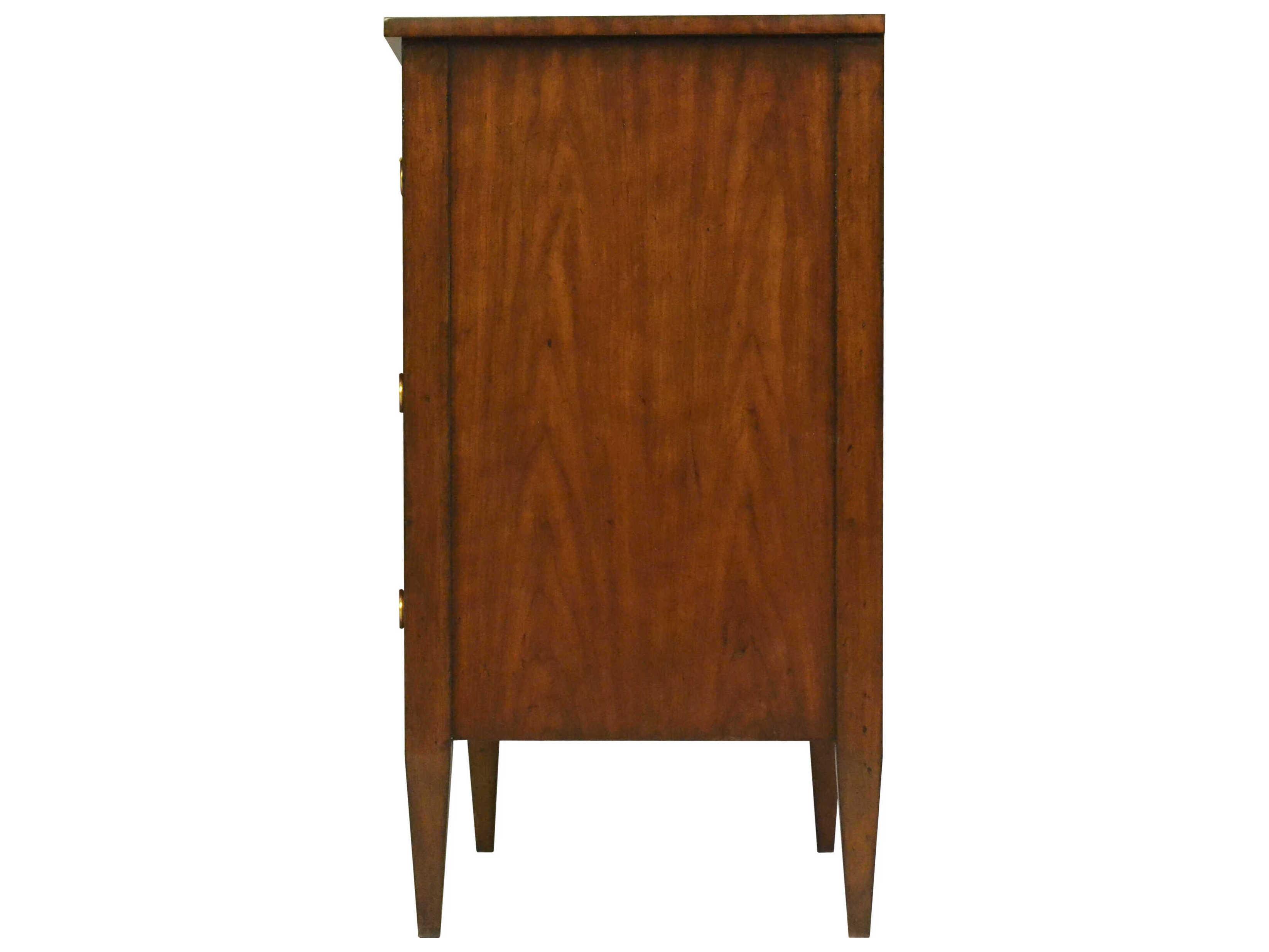 Maitland Smith Antique Cherry Brown Wood Accent Chest