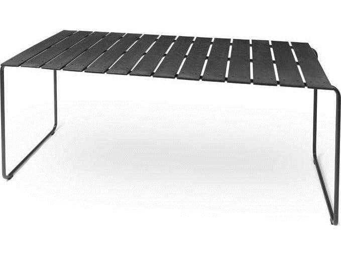 Mater Outdoor Ocean Black Recycled Plastic Rectangular Dining Table