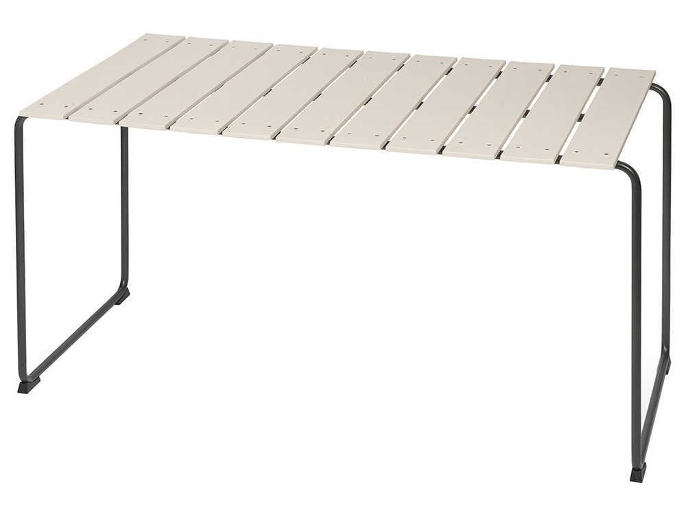 Mater Outdoor Ocean Sand / Gunmetal Recycled Plastic Rectangular Dining Table