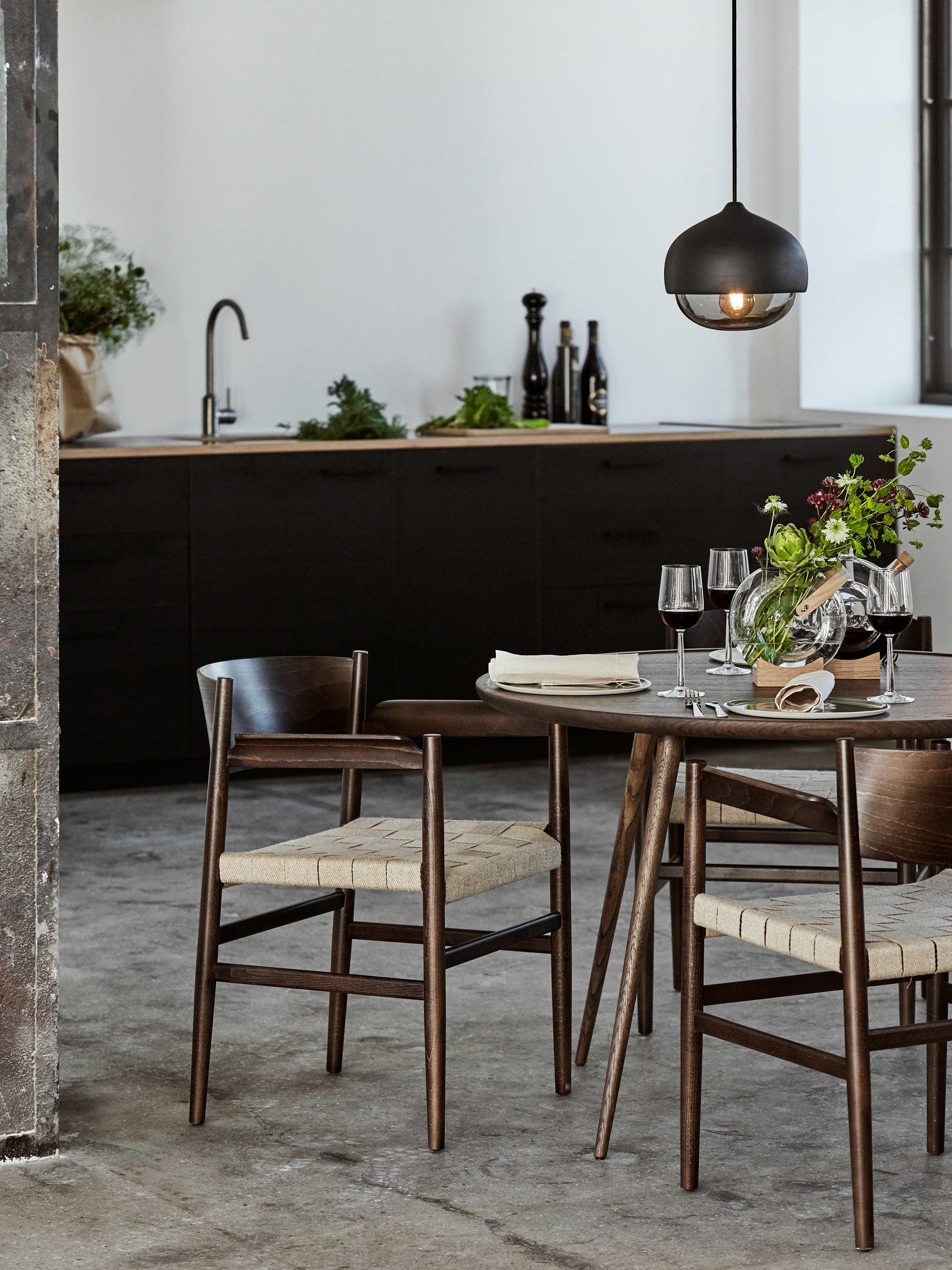 Mater Terho Black Lacquered Glass LED Bell Mini Pendant