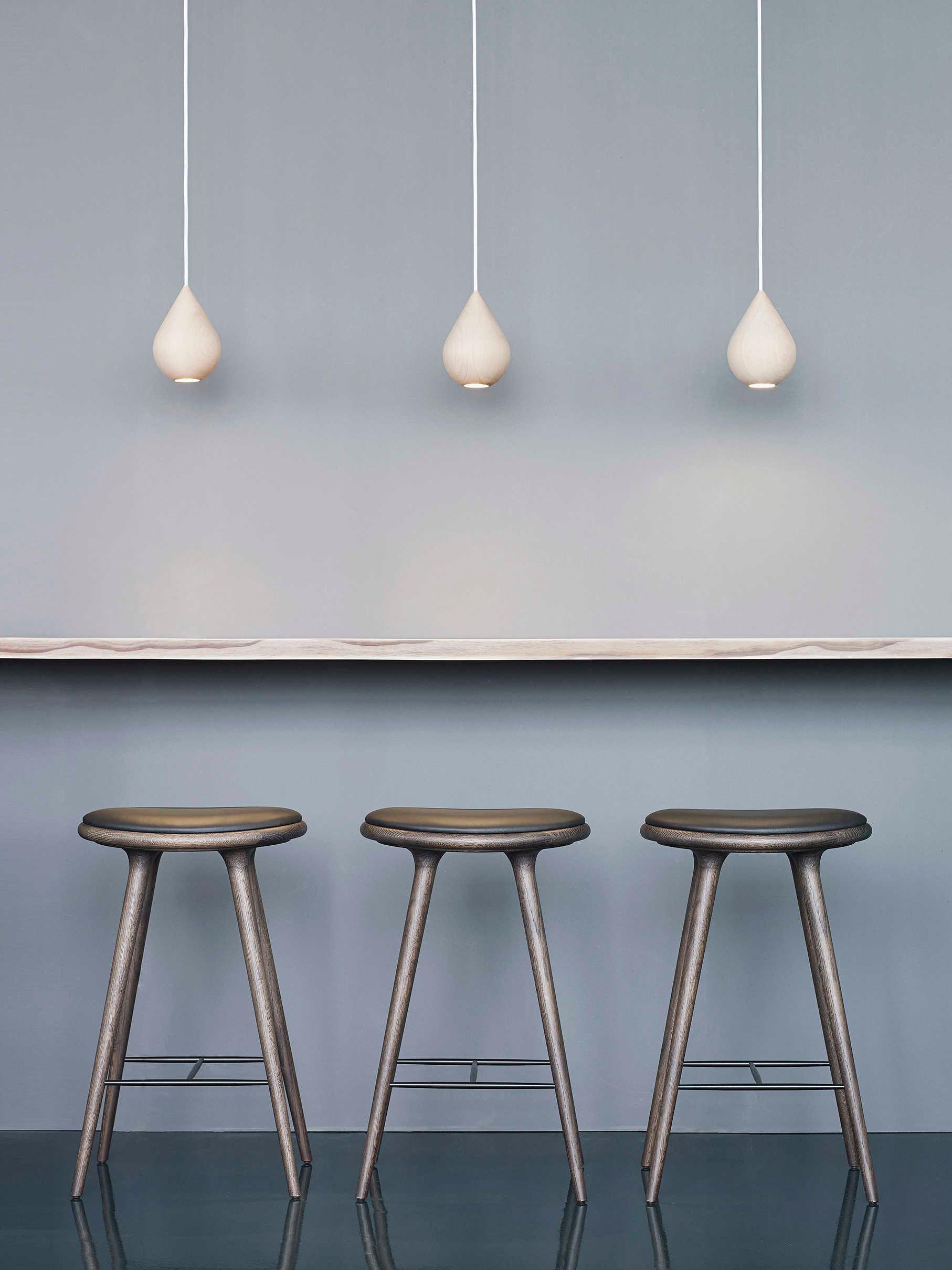 Mater Liuku Matt Lacquered Off White LED Bell Geometric Mini Pendant