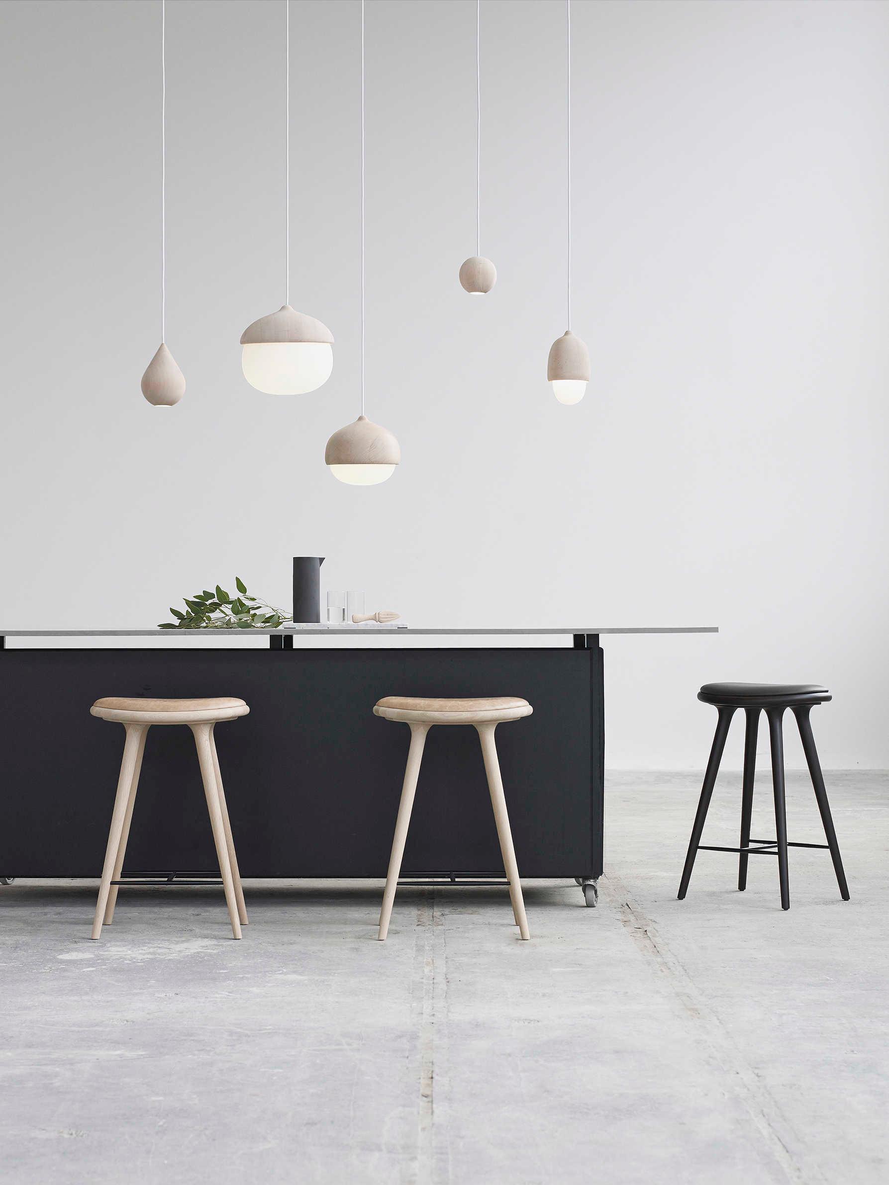 Mater Liuku Matt Lacquered Off White LED Bell Geometric Mini Pendant