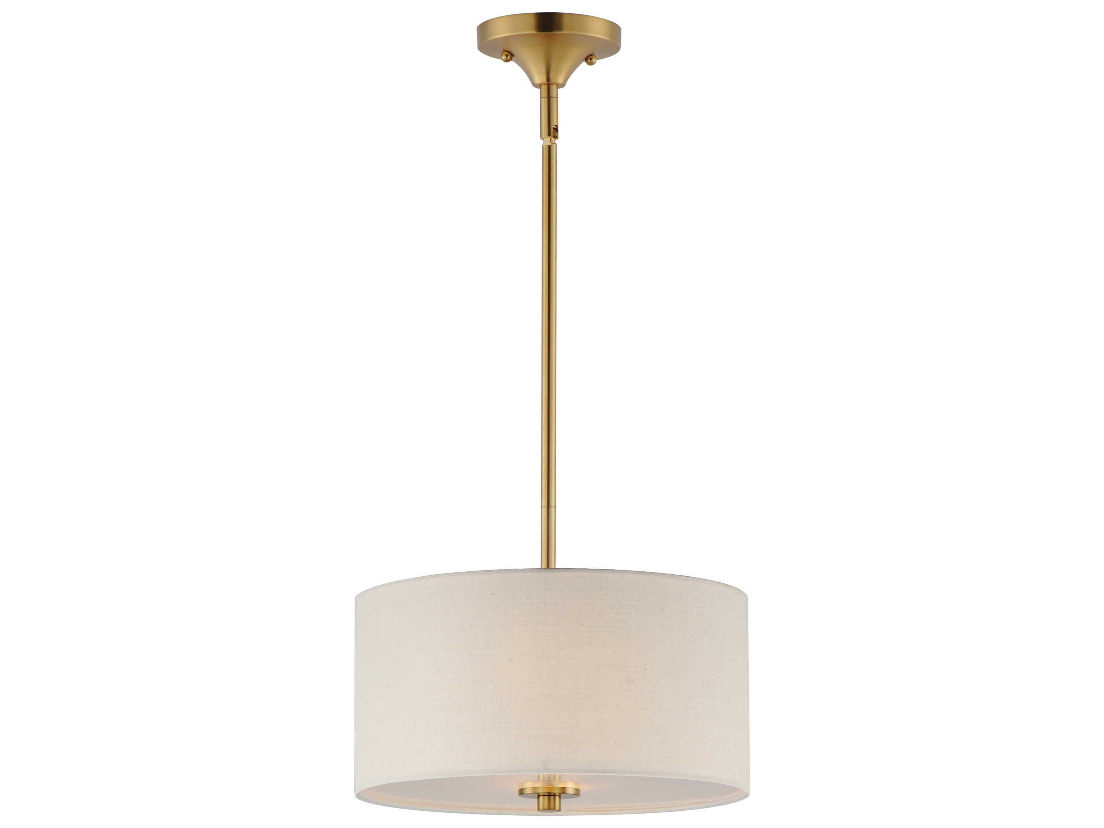 Maxim Lighting Bongo 2-Light Natural Aged Brass Drum Pendant