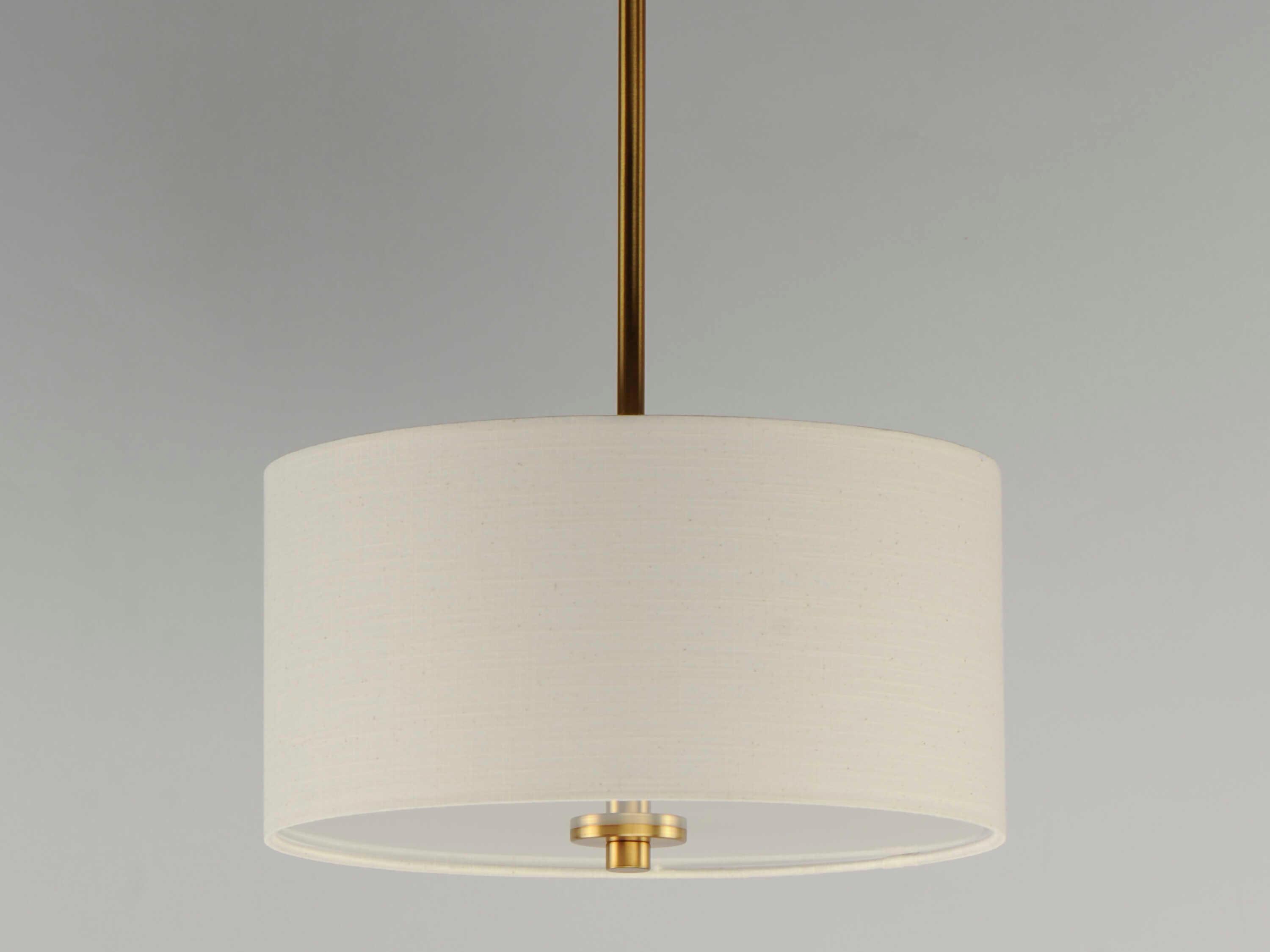 Maxim Lighting Bongo 2-Light Natural Aged Brass Drum Pendant