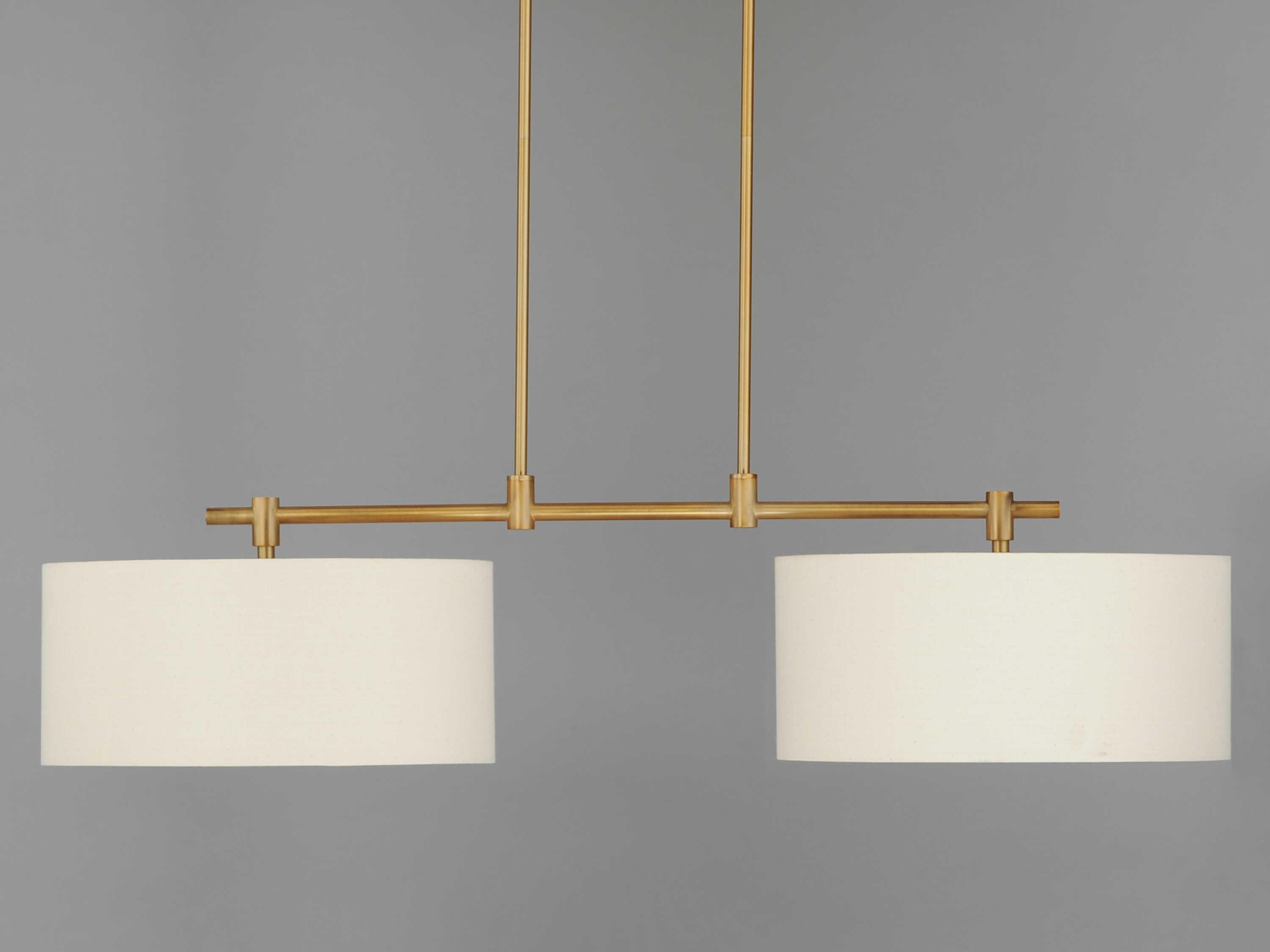 Maxim Lighting Bongo 2-Light Natural Aged Brass Drum Island Pendant