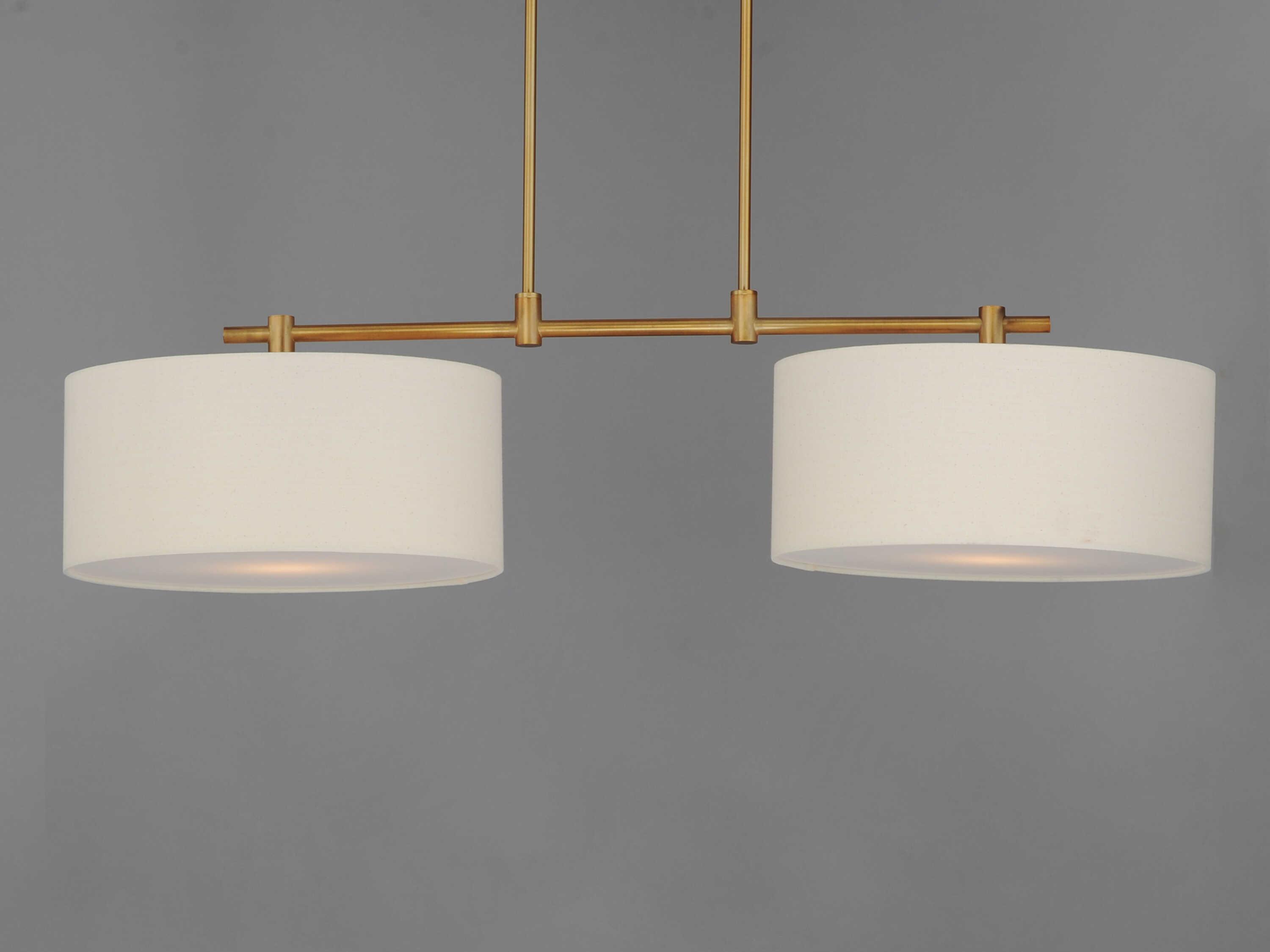 Maxim Lighting Bongo 2-Light Natural Aged Brass Drum Island Pendant