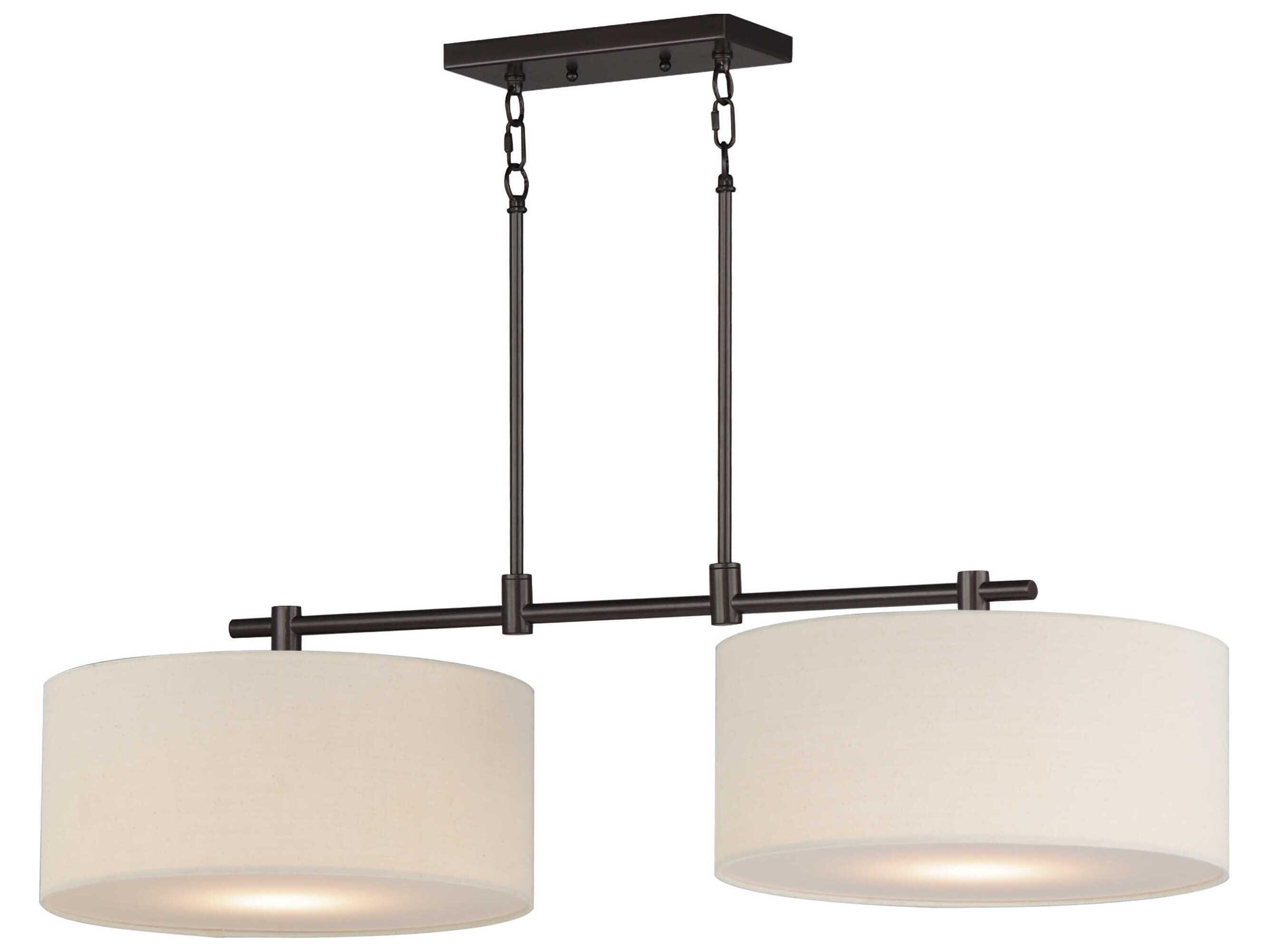 Maxim Lighting Bongo 2-Light Oil Rubbed Bronze Drum Island Pendant