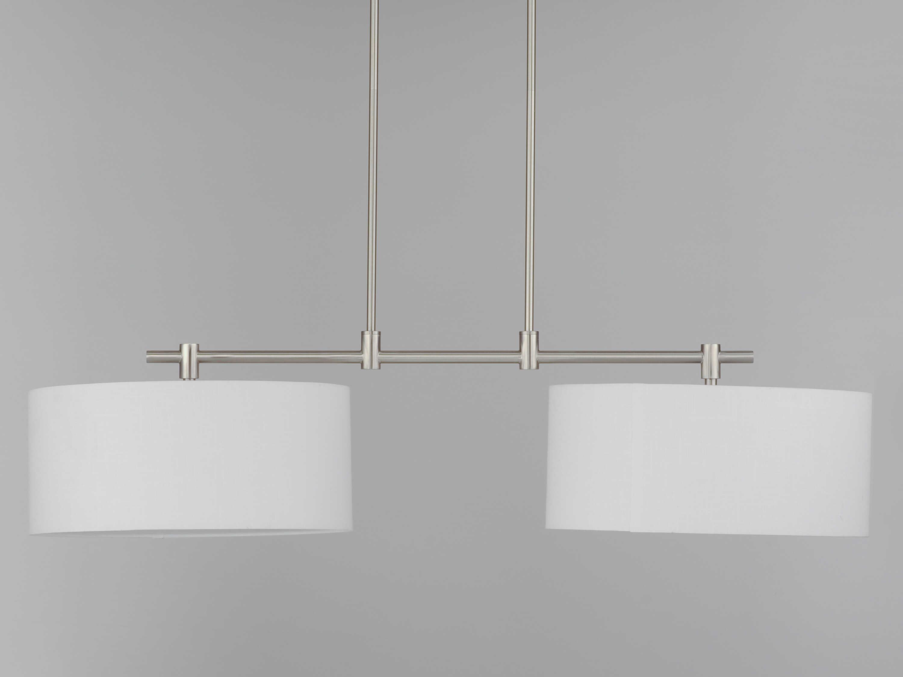 Maxim Lighting Bongo 2-Light Satin Nickel Drum Island Pendant