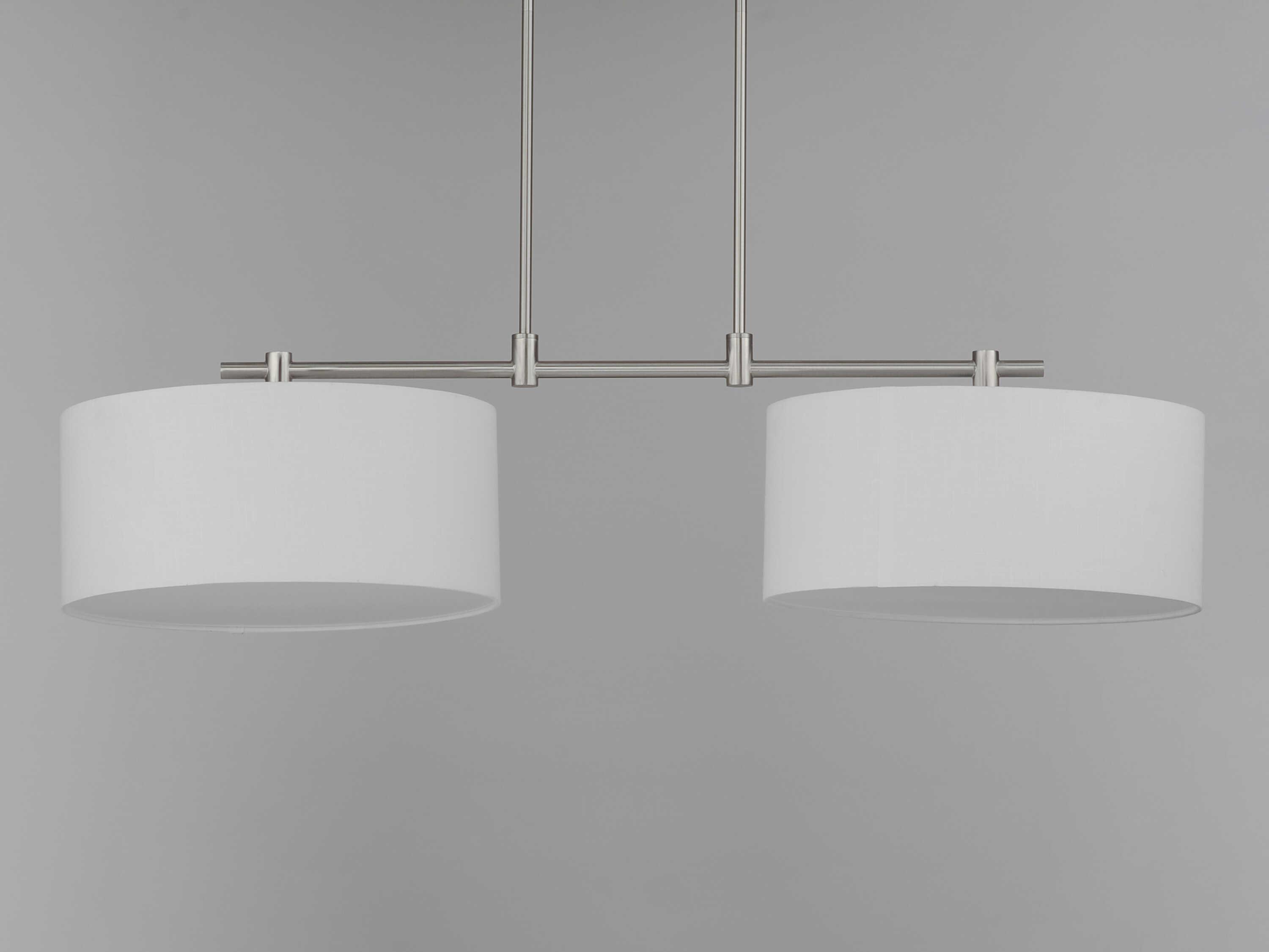 Maxim Lighting Bongo 2-Light Satin Nickel Drum Island Pendant