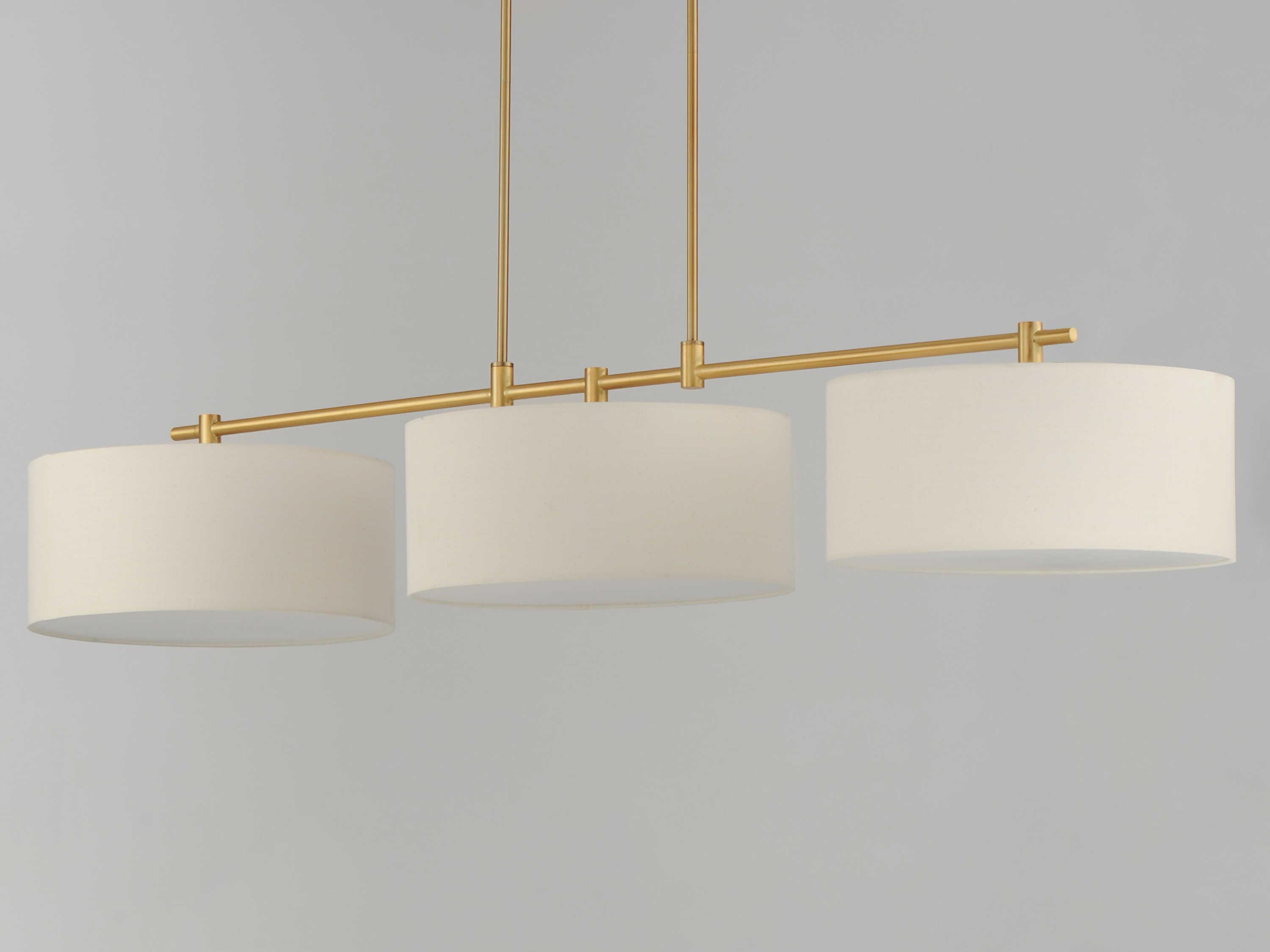 Maxim Lighting Bongo 3-Light Natural Aged Brass Drum Island Pendant