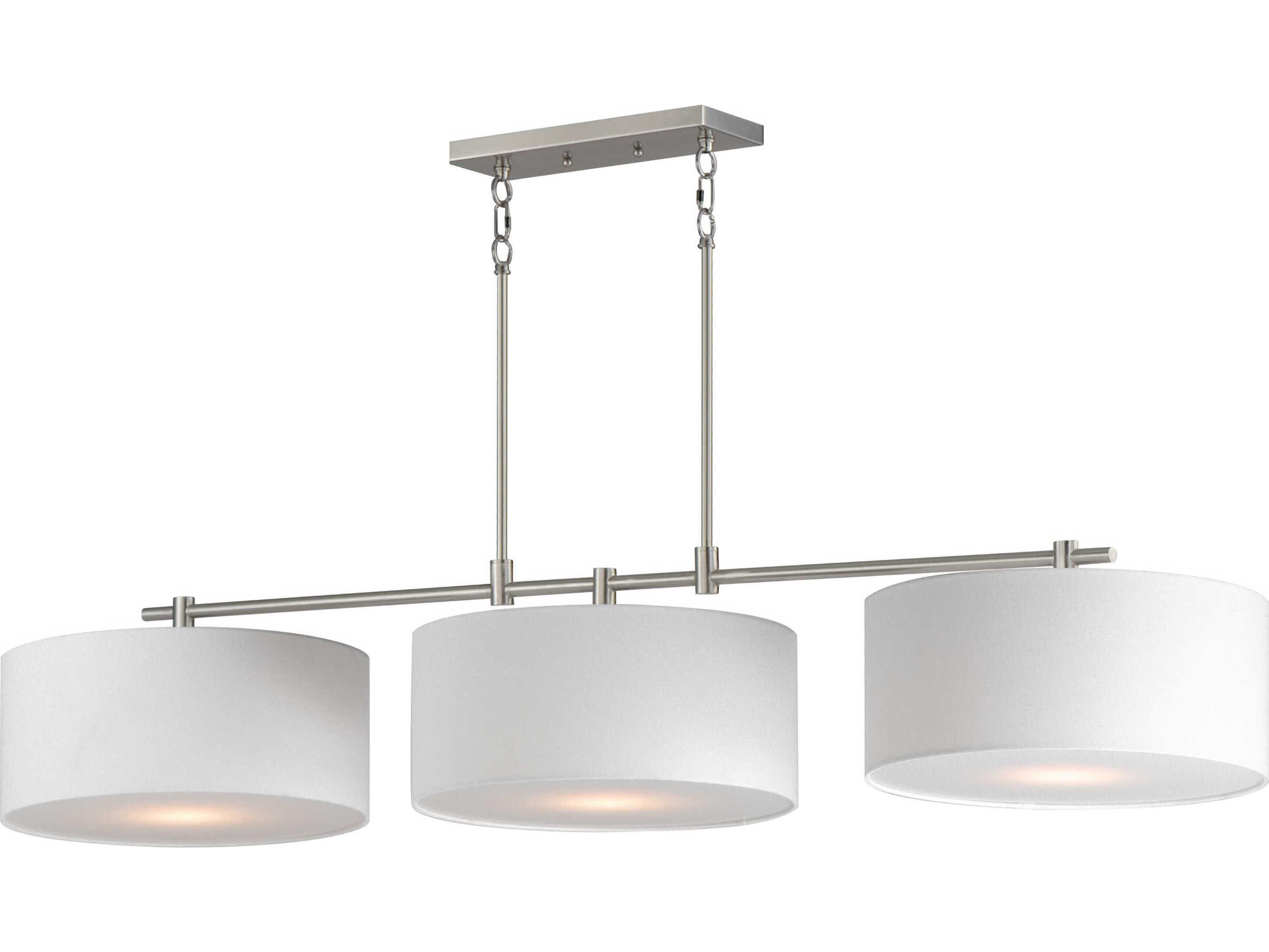 Maxim Lighting Bongo 3-Light Satin Nickel Drum Island Pendant