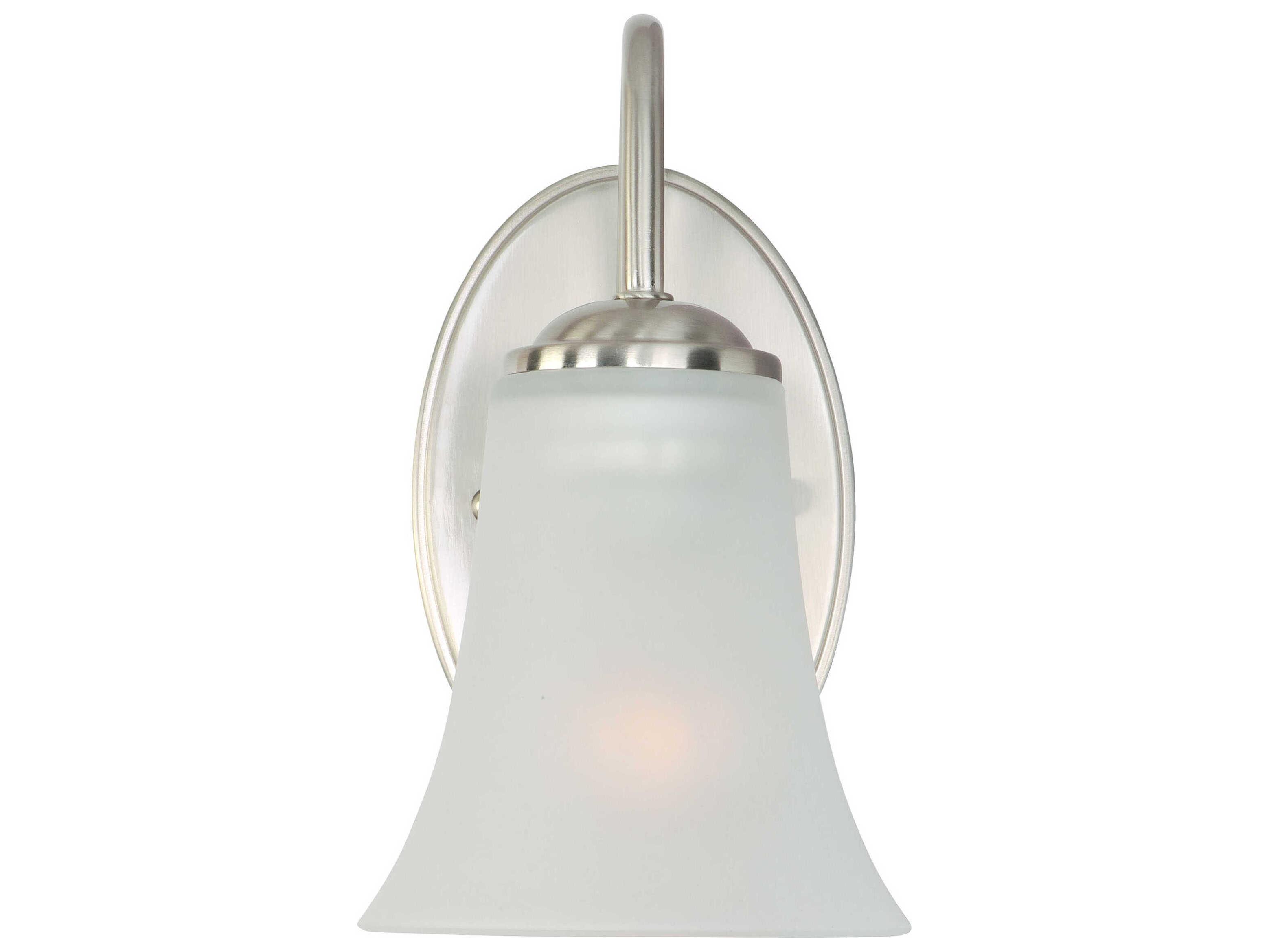 Maxim Lighting Logan Satin Nickel Glass Wall Sconce