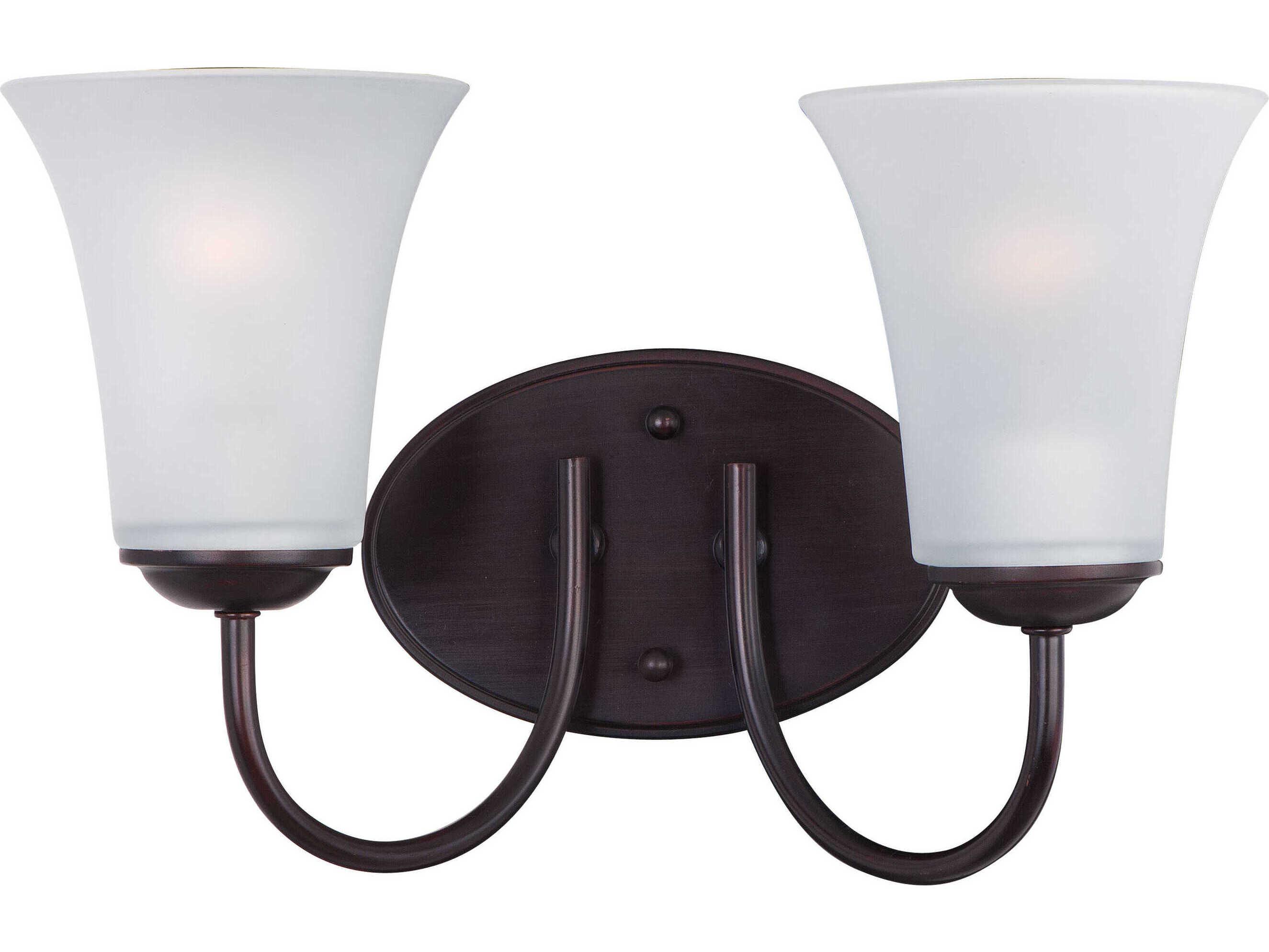 Maxim Lighting Logan 2-Light Oil Rubbed Bronze Glass Vanity Light