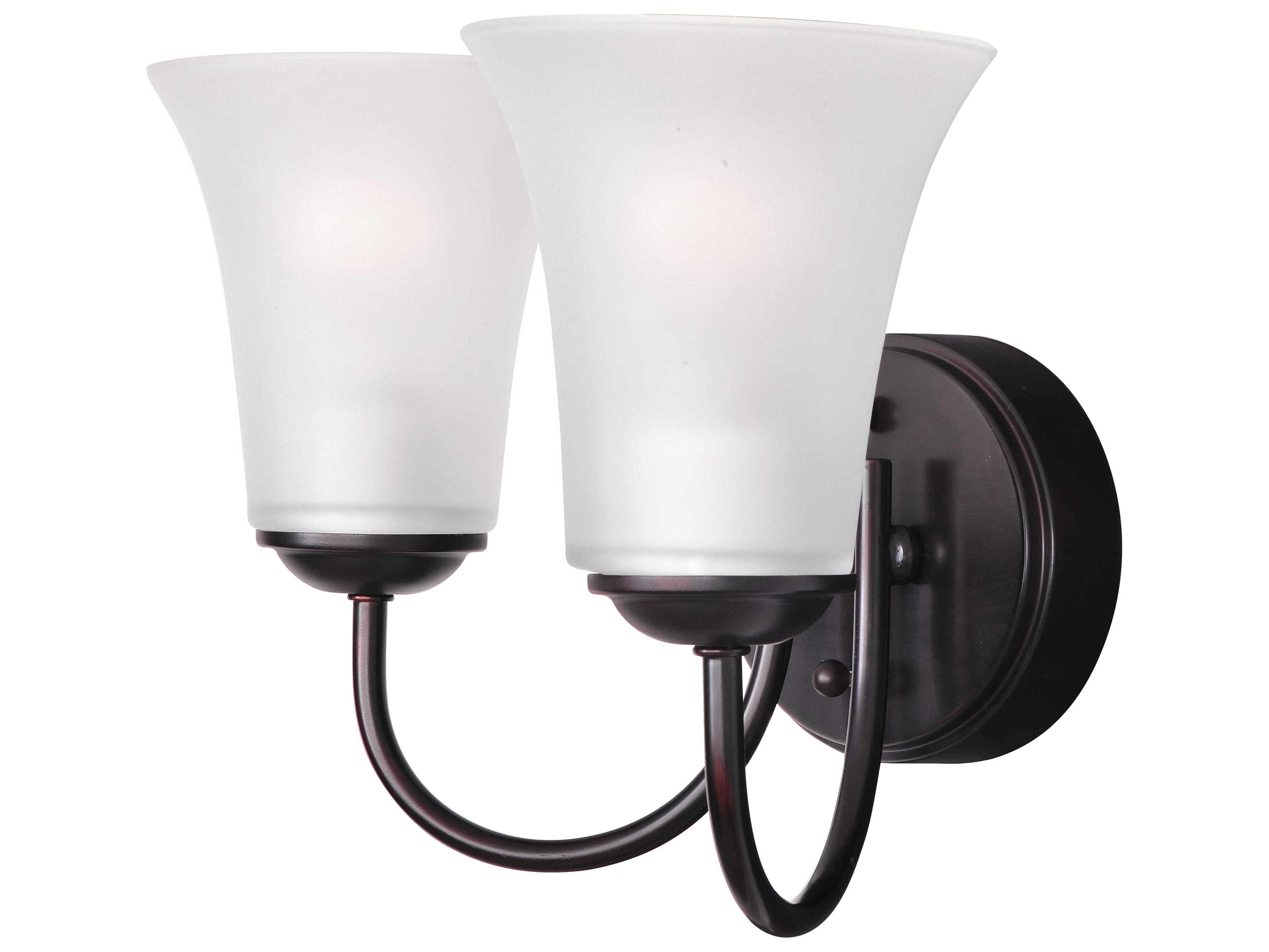 Maxim Lighting Logan 2-Light Oil Rubbed Bronze Glass Vanity Light