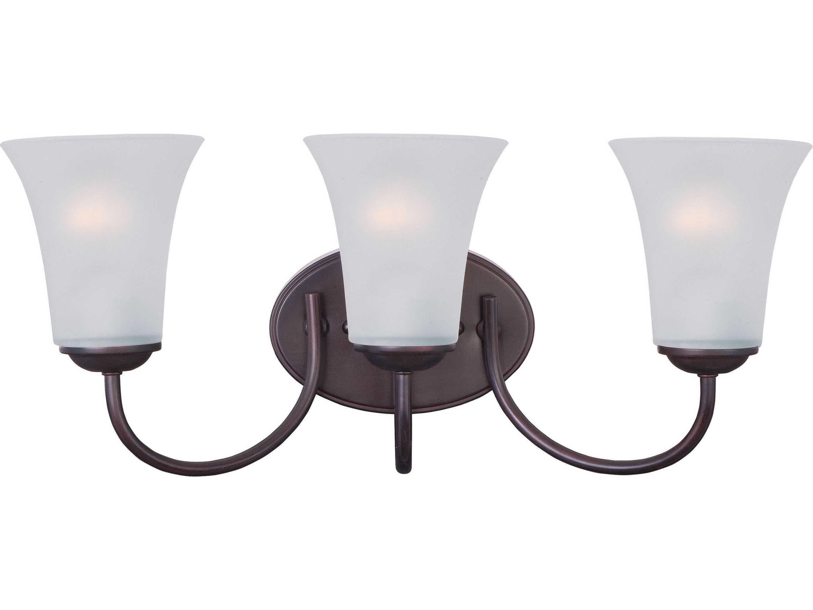 Maxim Lighting Logan 3-Light Oil Rubbed Bronze Glass Vanity Light