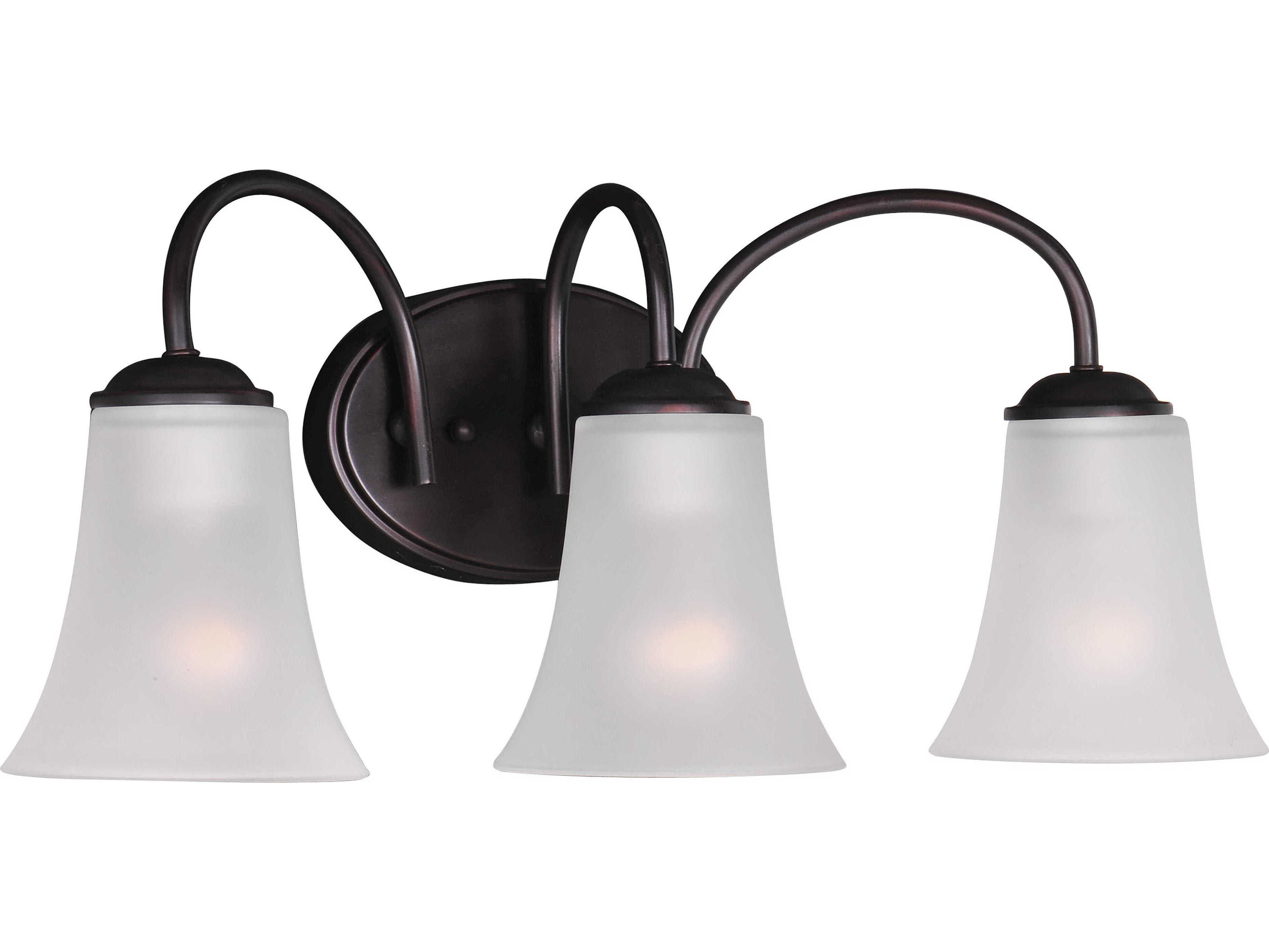 Maxim Lighting Logan 3-Light Oil Rubbed Bronze Glass Vanity Light