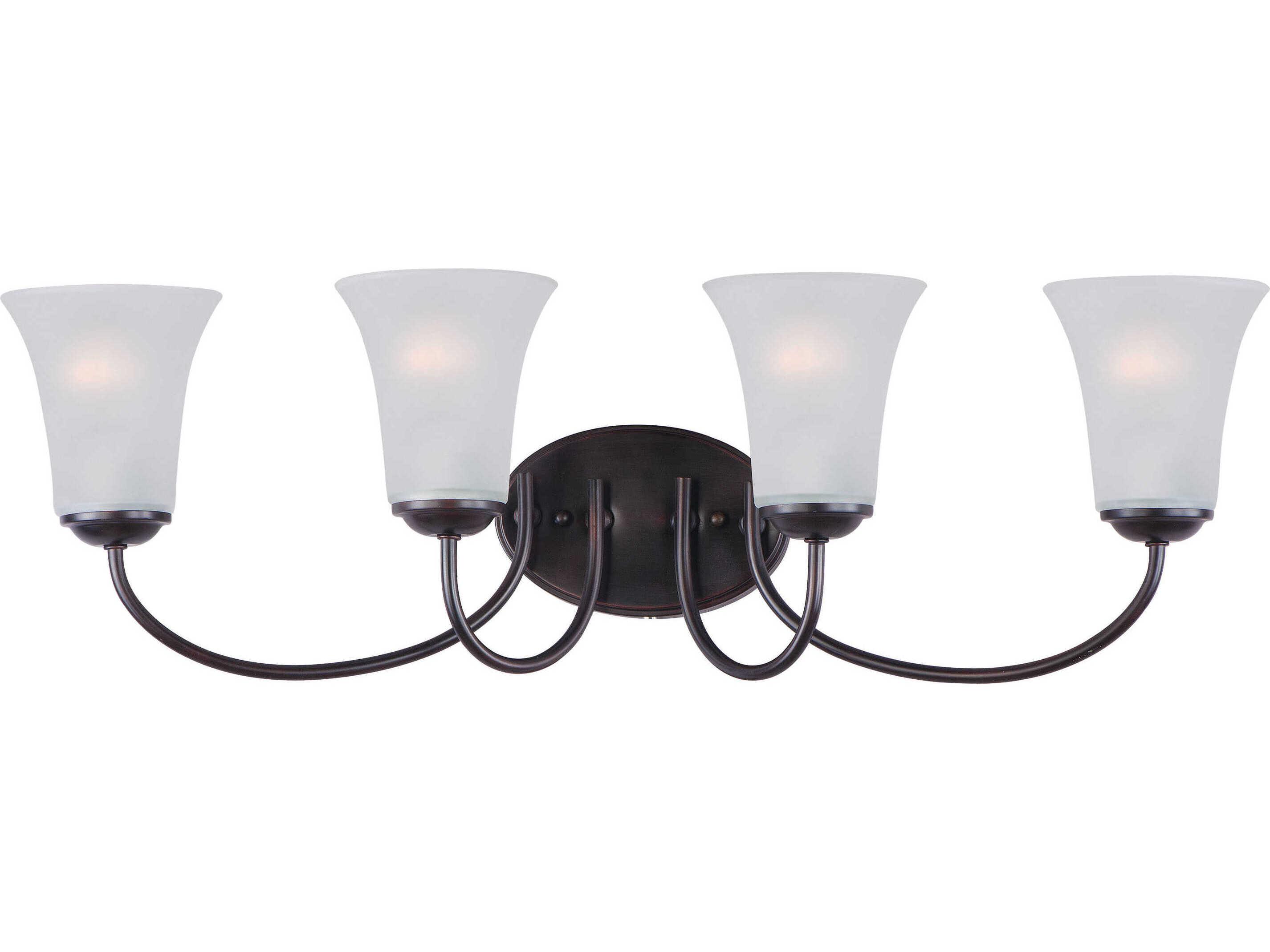 Maxim Lighting Logan 4-Light Oil Rubbed Bronze Glass Vanity Light