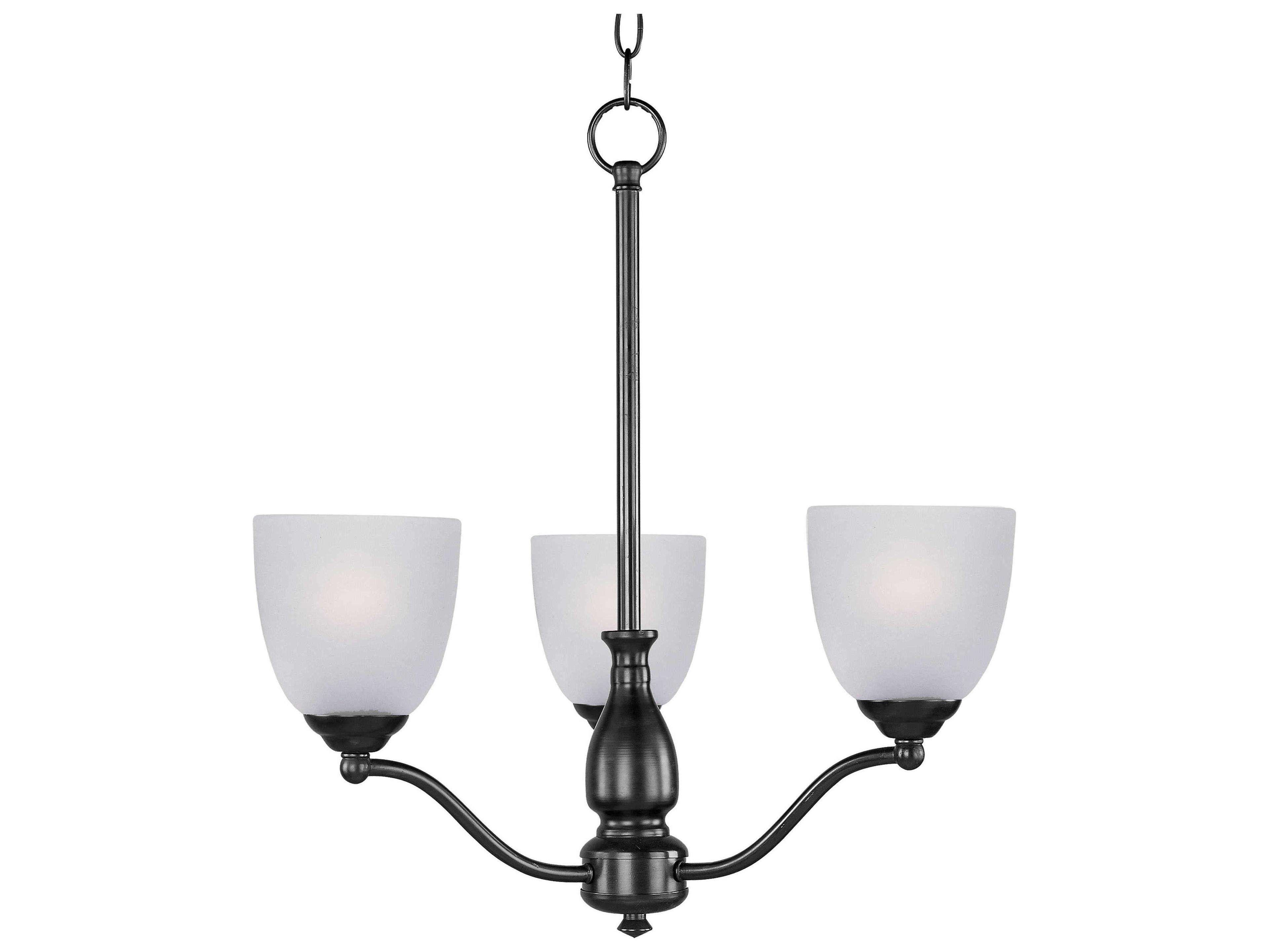 Maxim Lighting Stefan 3-Light Black Glass Dome Chandelier
