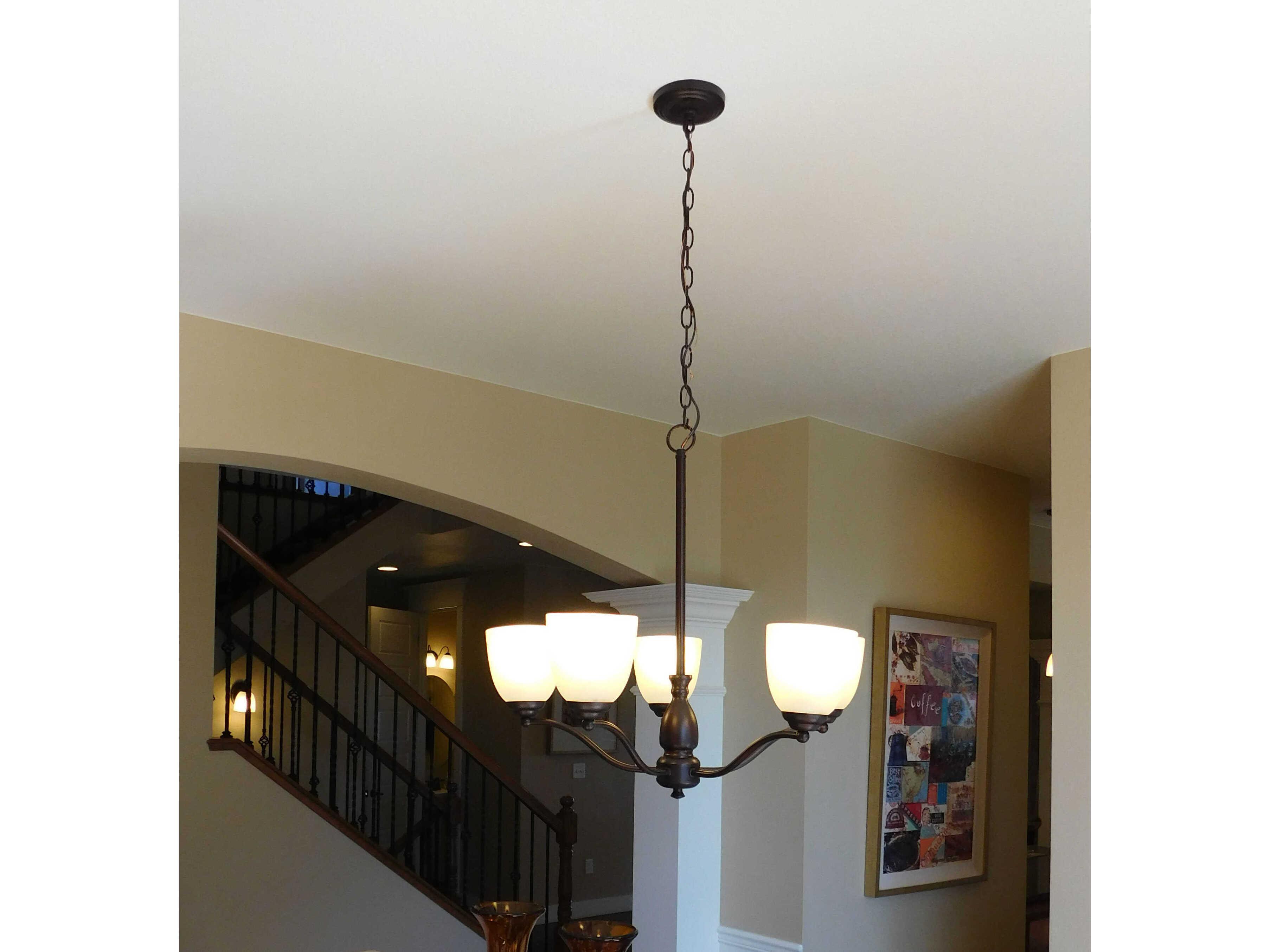 Maxim Lighting Stefan 5-Light Oil Rubbed Bronze Glass Bell Chandelier