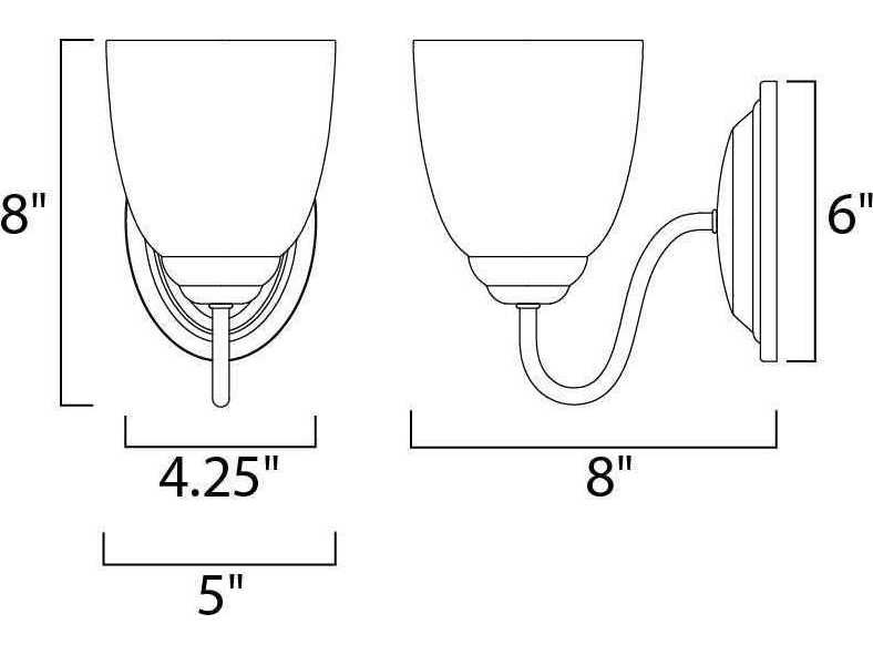 Maxim Lighting Stefan 1-Light Black Glass Wall Sconce