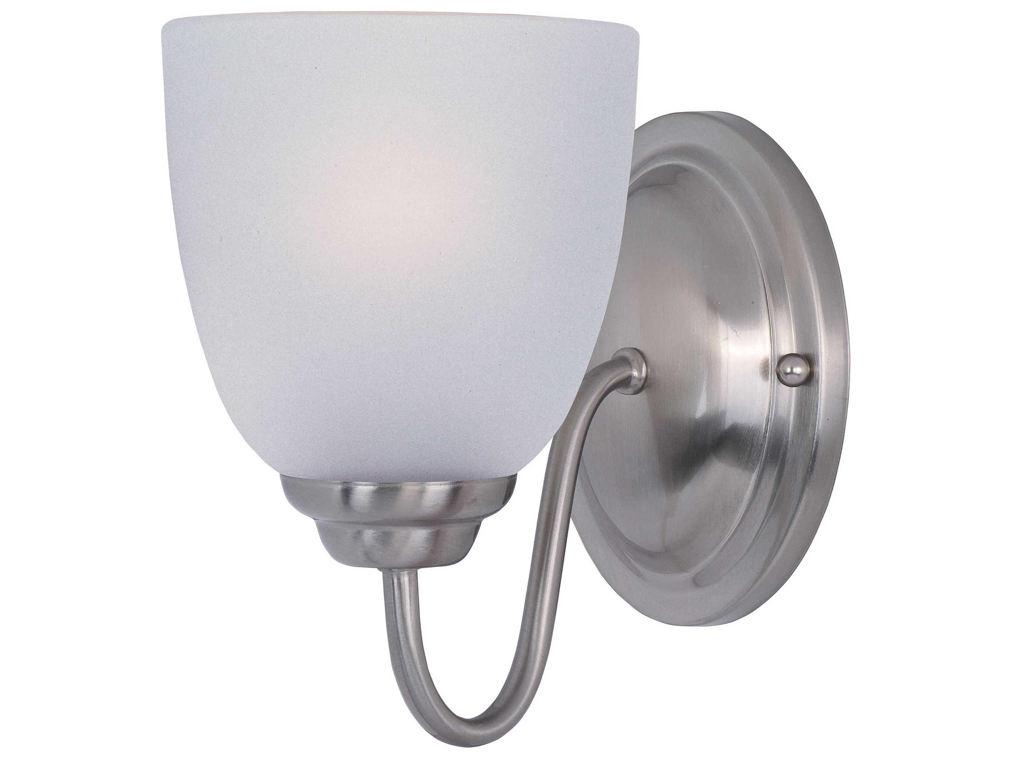Maxim Lighting Stefan Satin Nickel Glass Wall Sconce