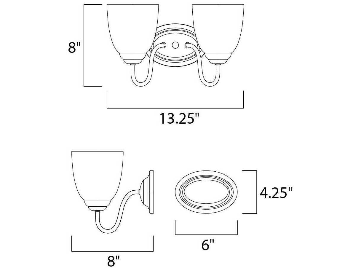 Maxim Lighting Stefan 2-Light Black Glass Vanity Light