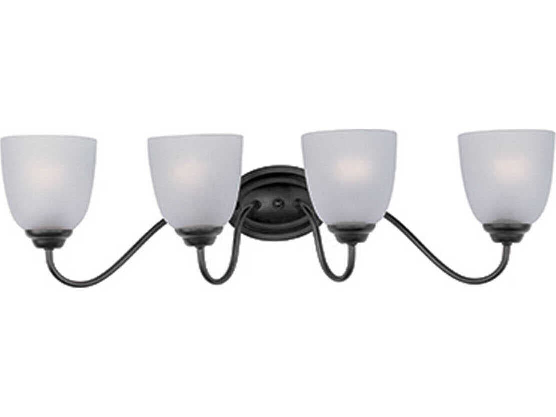 Maxim Lighting Stefan 4-Light Black Glass Vanity Light