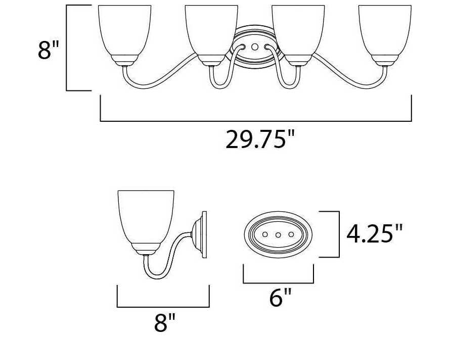 Maxim Lighting Stefan 4-Light Black Glass Vanity Light