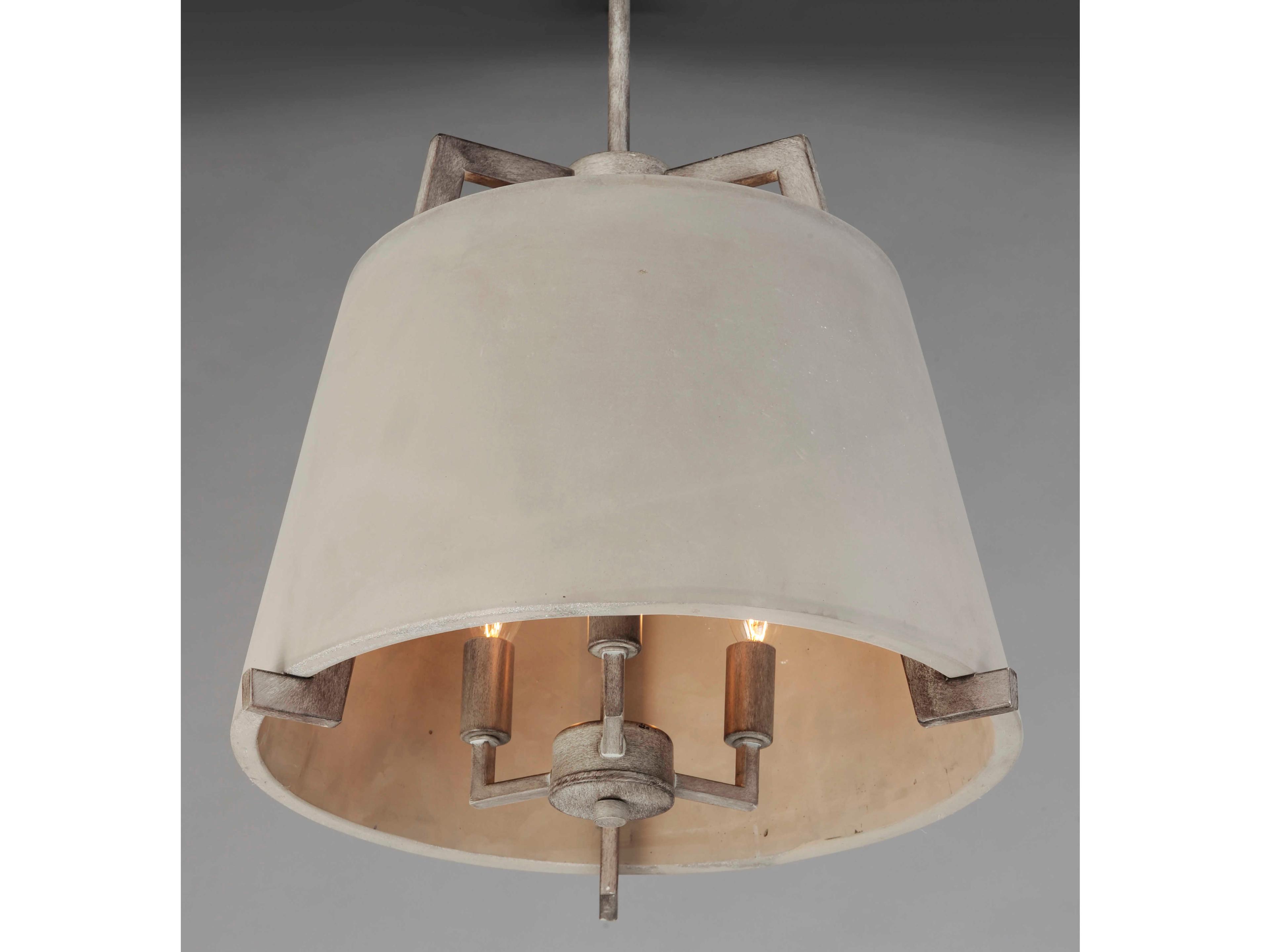 Maxim Lighting Orson 3-Light Driftwood Gray Empire Chandelier