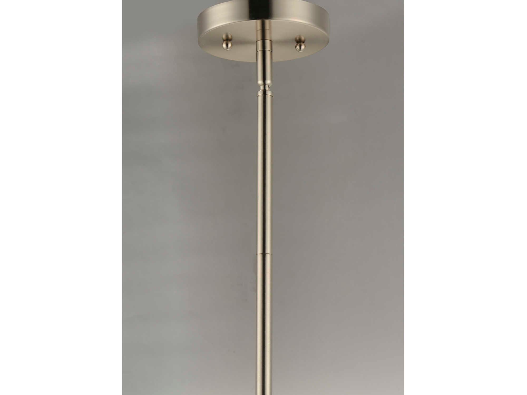 Maxim Lighting Gourd 1-Light Satin Nickel Crystal Glass Bell Globe Mini Pendant