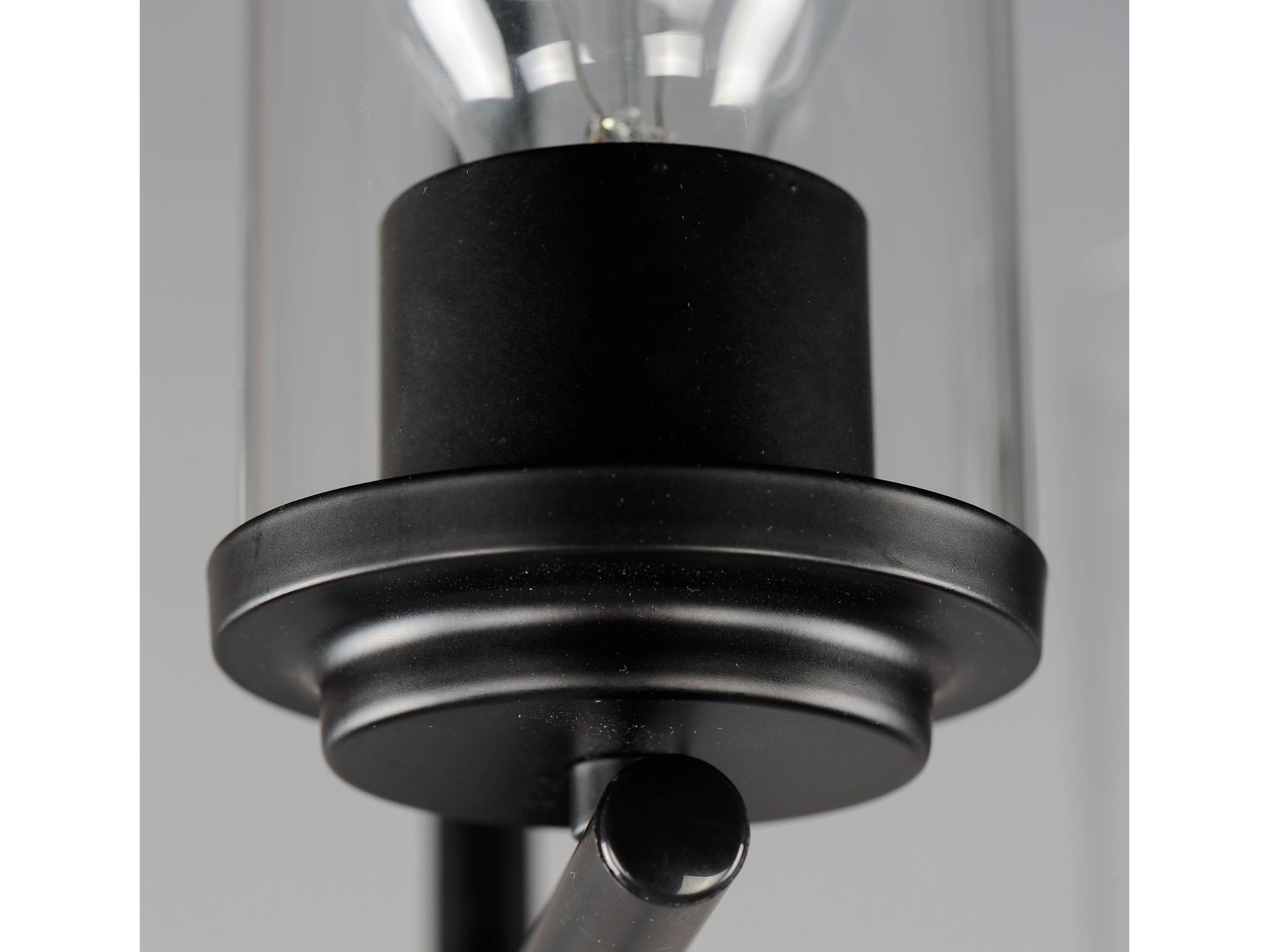 Maxim Lighting Corona 3-Light Black Glass Cylinder Chandelier