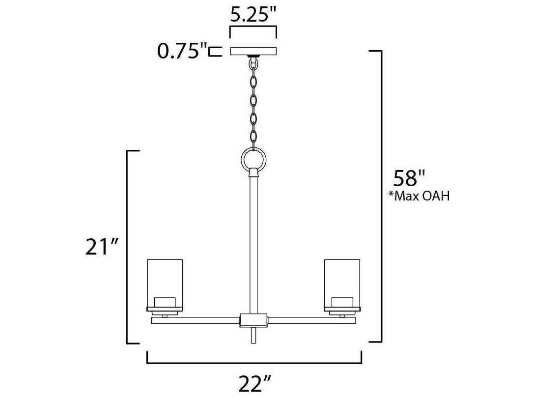 Maxim Lighting Corona 5-Light Satin Nickel Glass Cylinder Chandelier