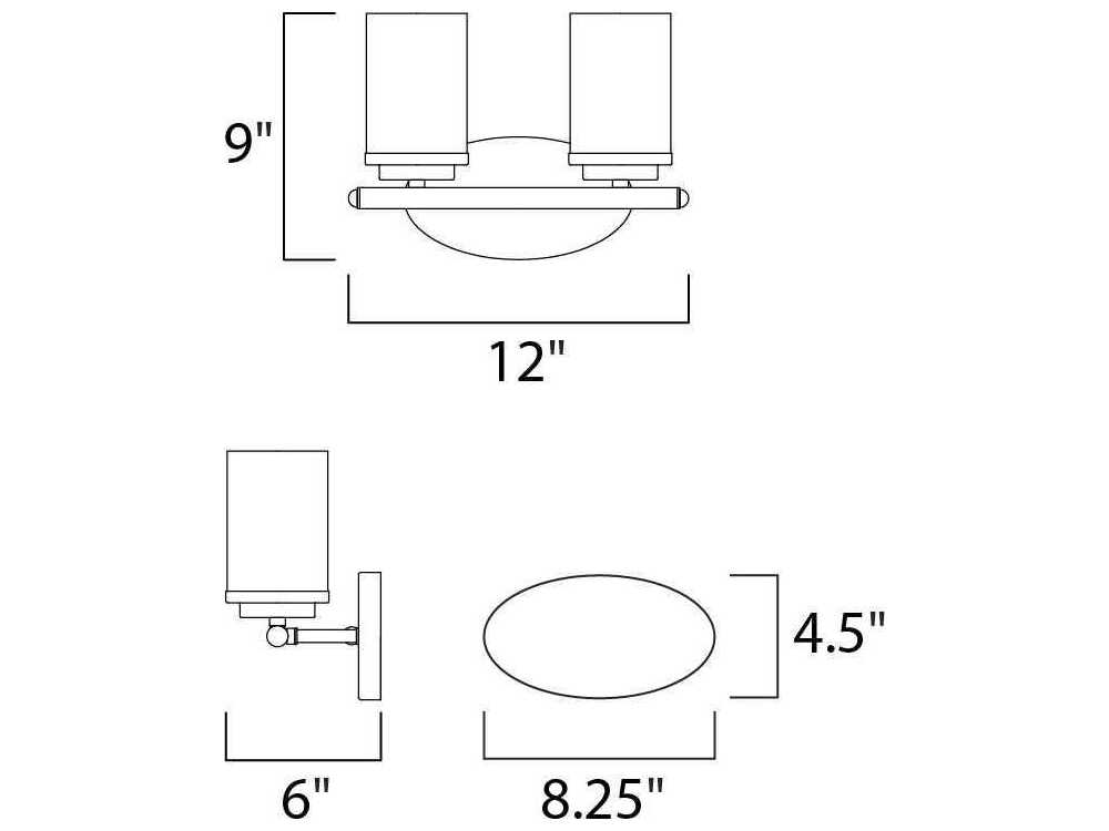 Maxim Lighting Corona 2-Light Satin Nickel Glass Vanity Light