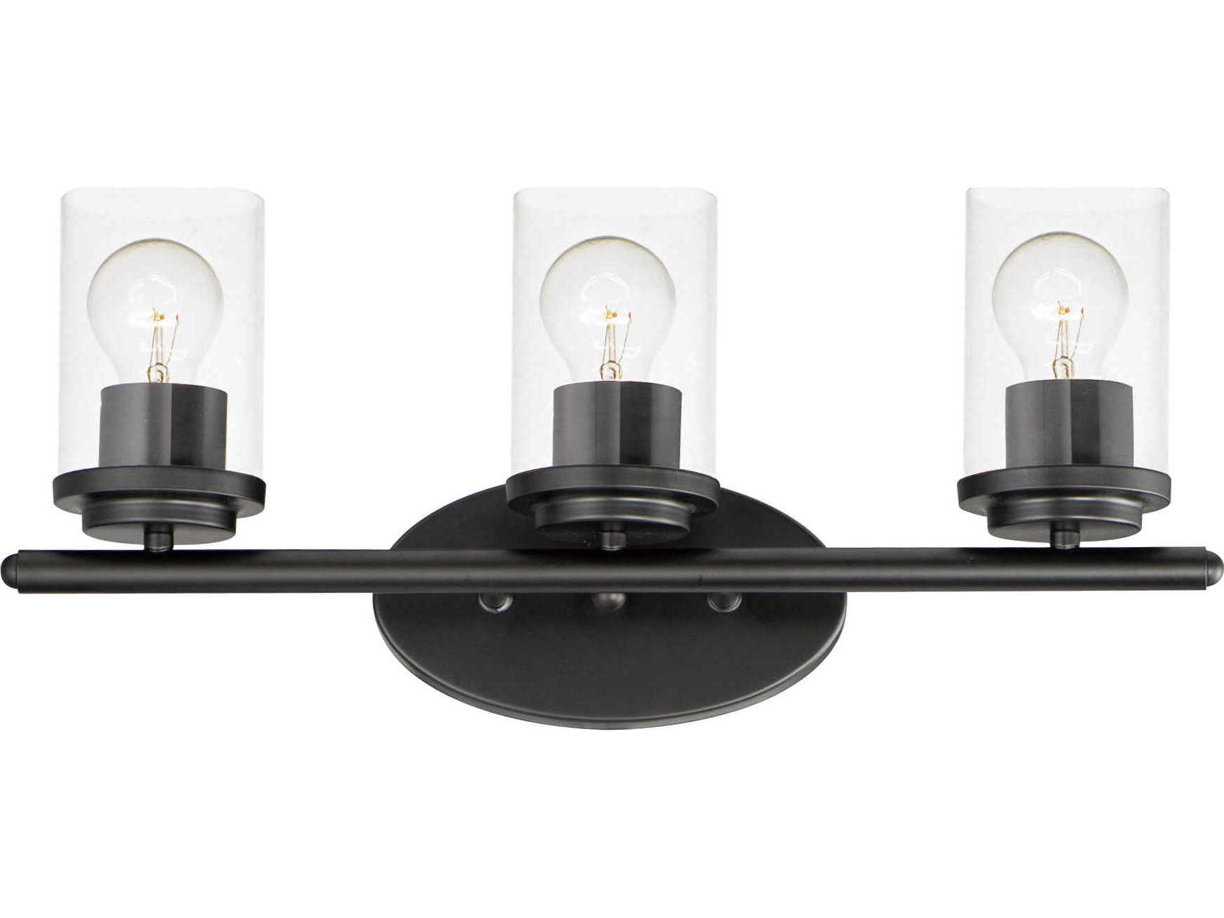 Maxim Lighting Corona 3-Light Black Glass Vanity Light