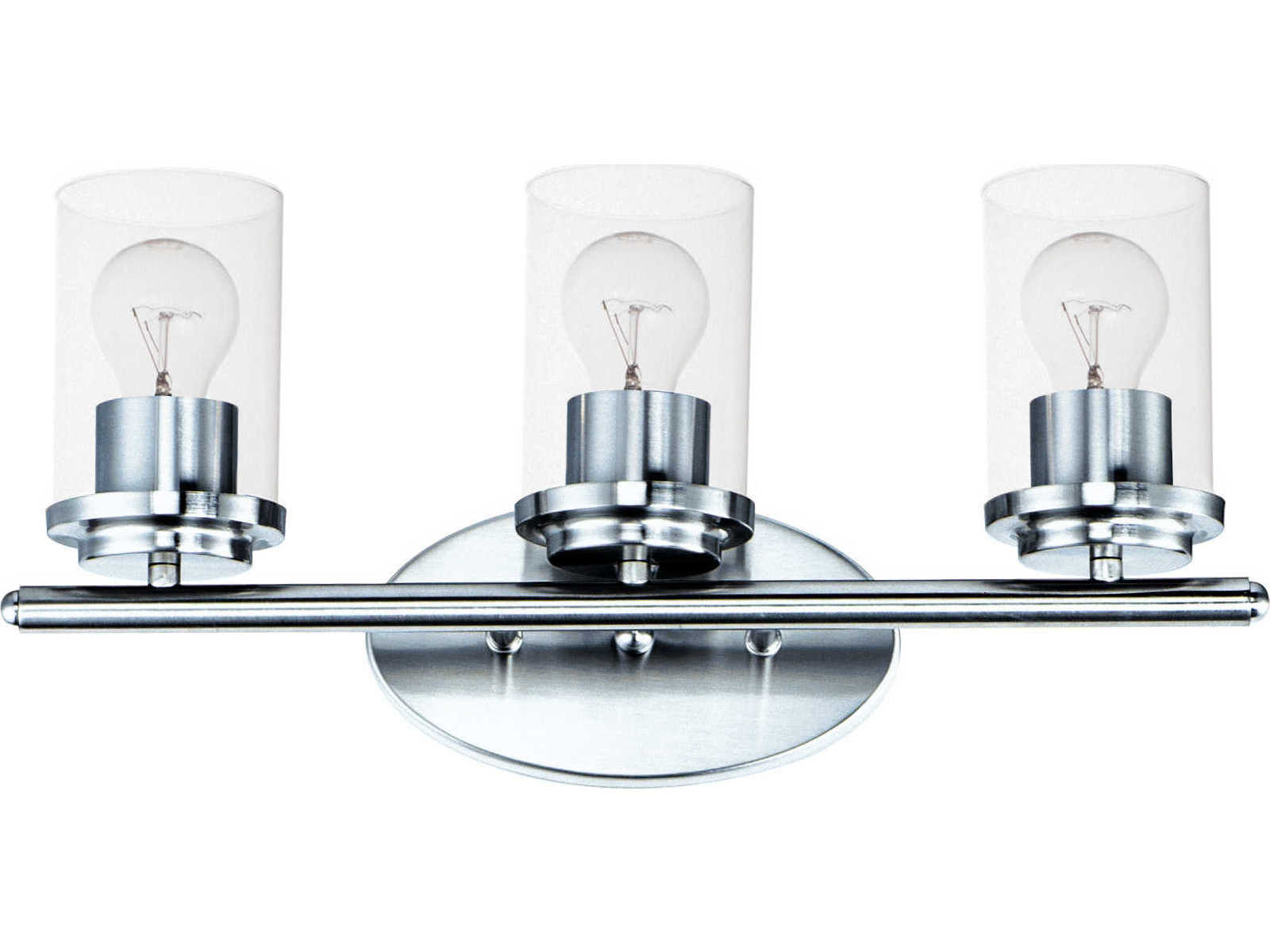 Maxim Lighting Corona 3-Light Polished Chrome Glass Vanity Light