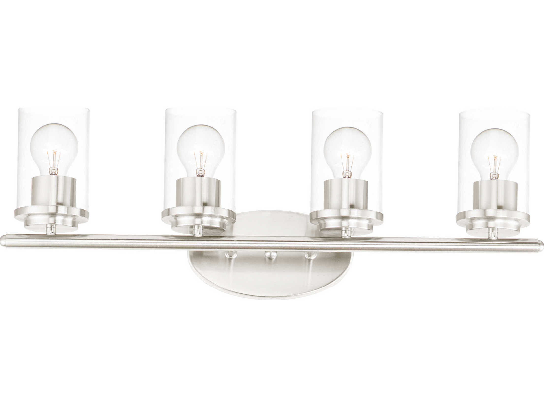 Maxim Lighting Corona 4-Light Satin Nickel Glass Vanity Light