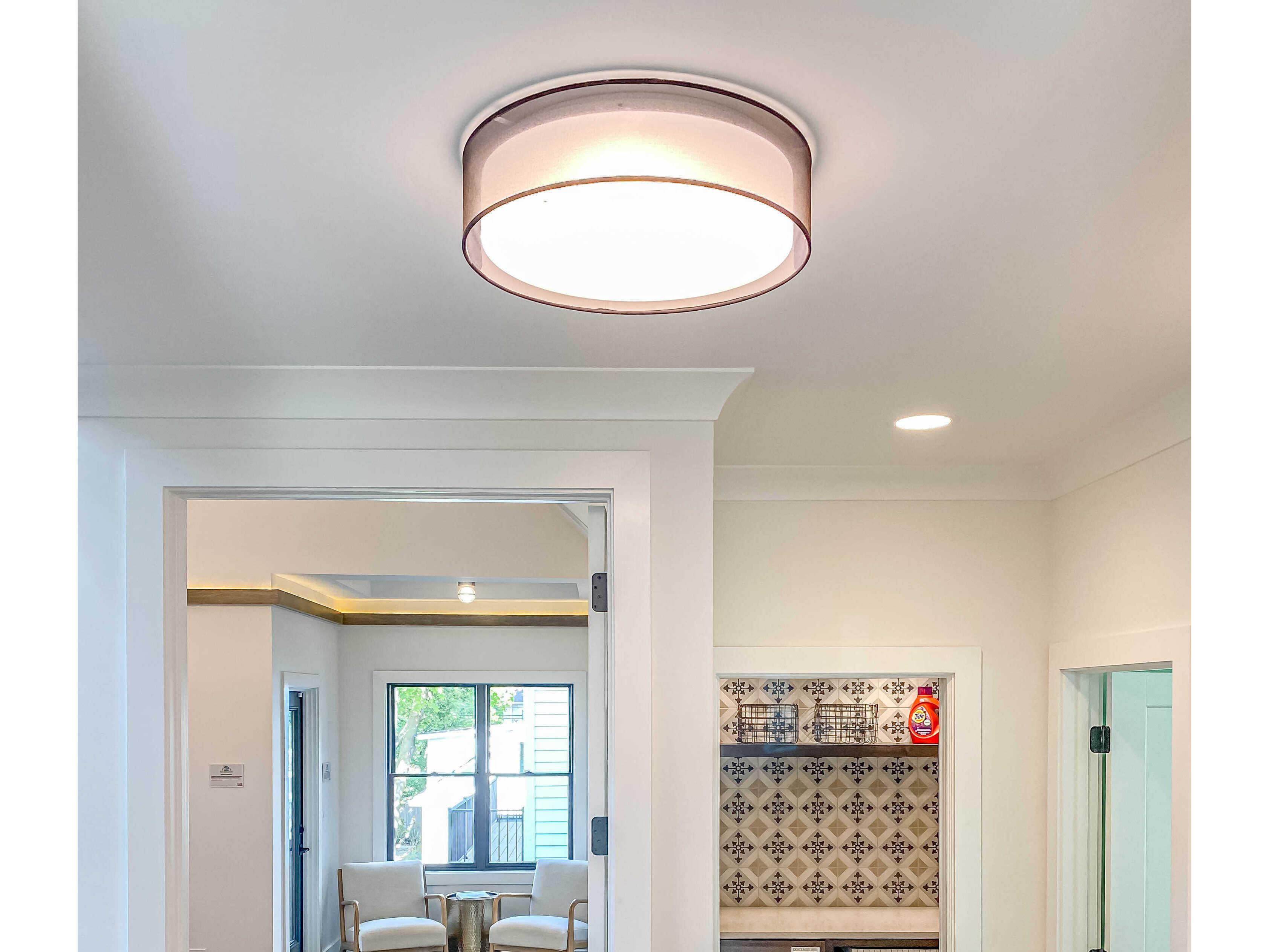 Maxim Lighting Prime 3-Light Black LED Drum Flush Mount