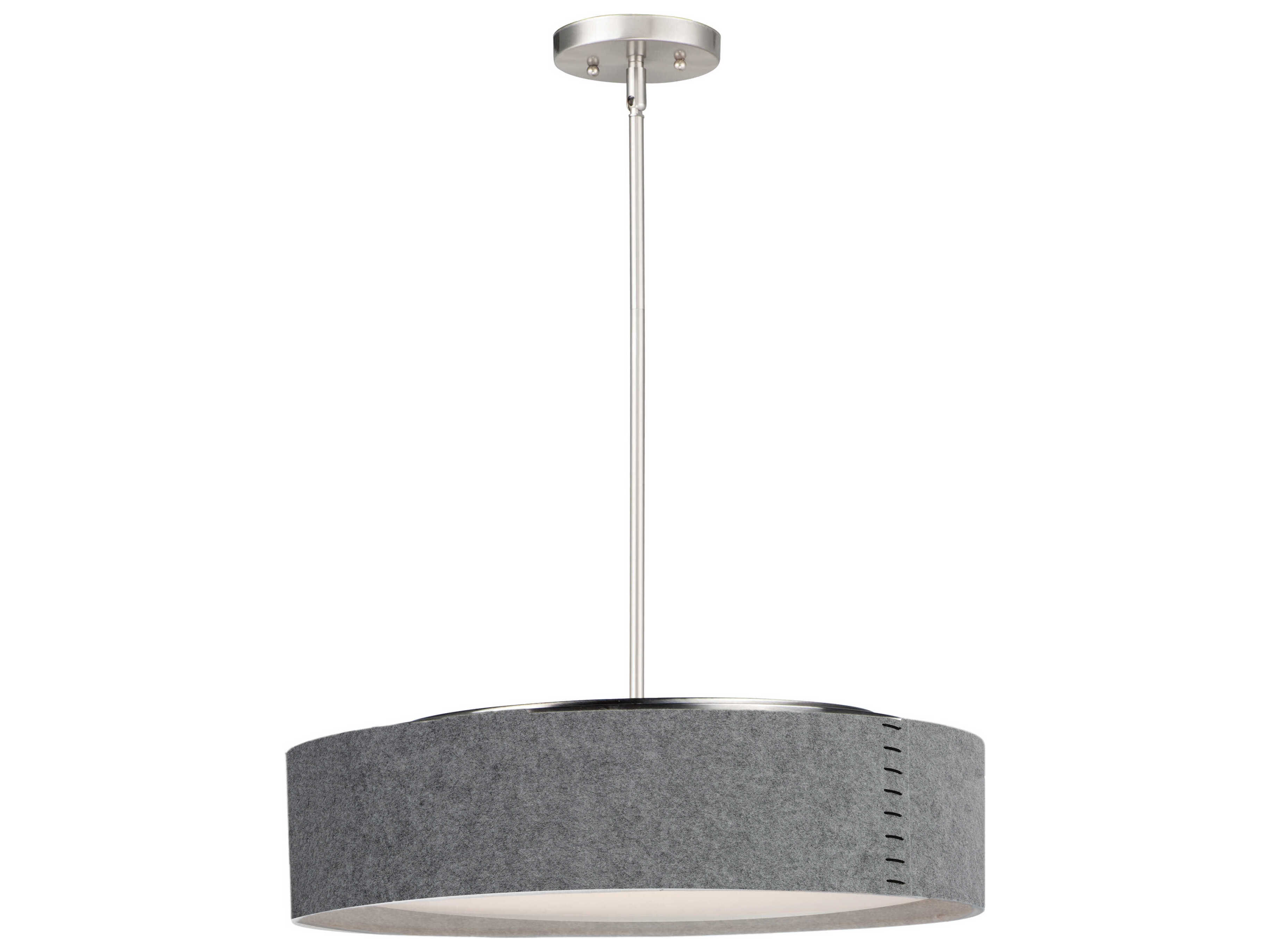 Maxim Lighting Prime 5-Light Satin Nickel Gray LED Drum Pendant