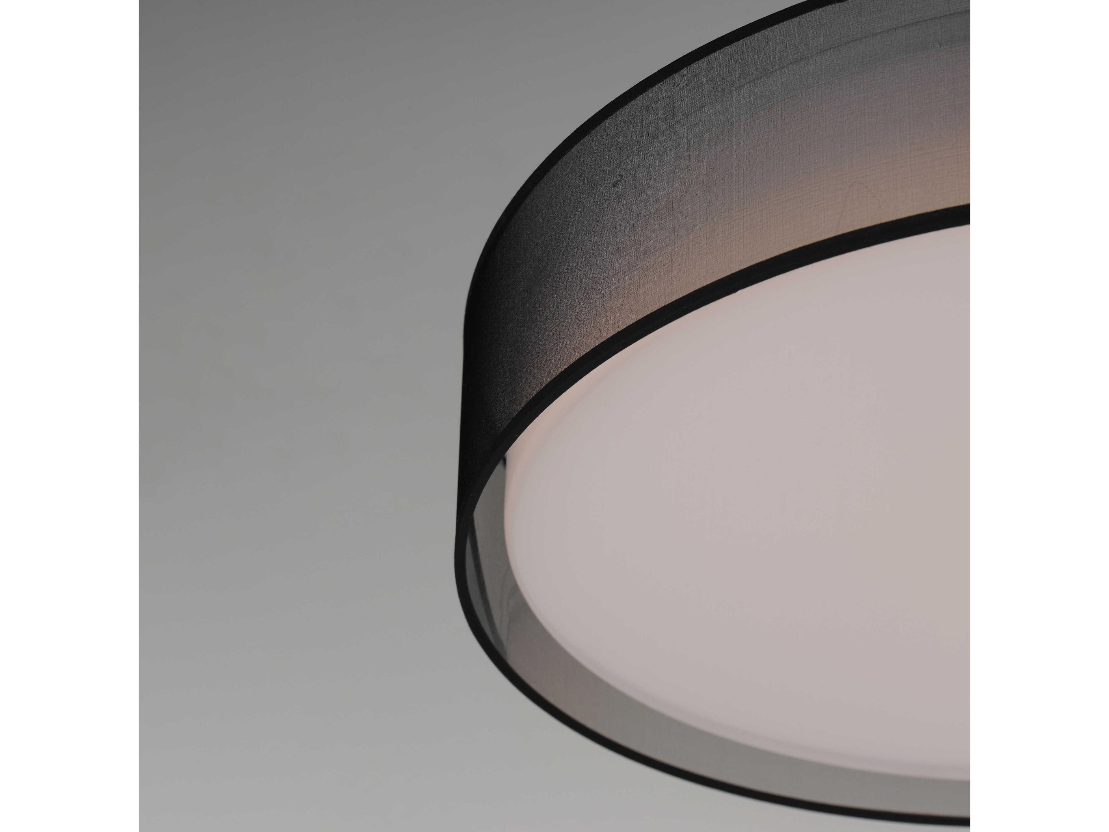 Maxim Lighting Prime 1-Light Black Organza LED Drum Flush Mount
