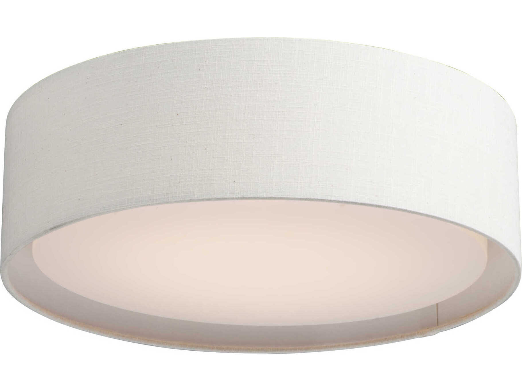Maxim Lighting Prime 1-Light Oatmeal White Round Flush Mount