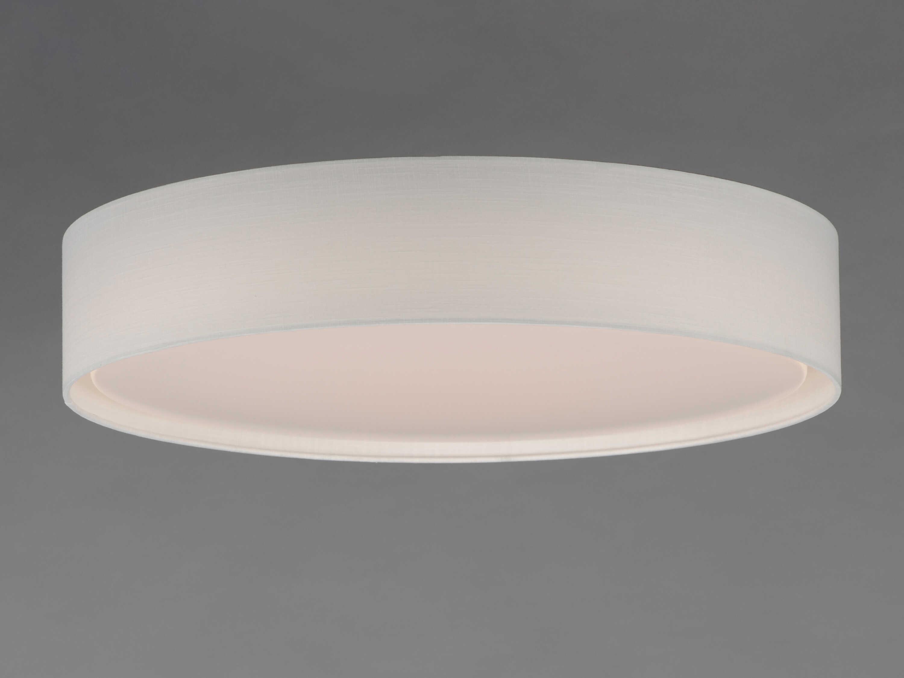 Maxim Lighting Prime 1-Light White Linen LED Drum Flush Mount