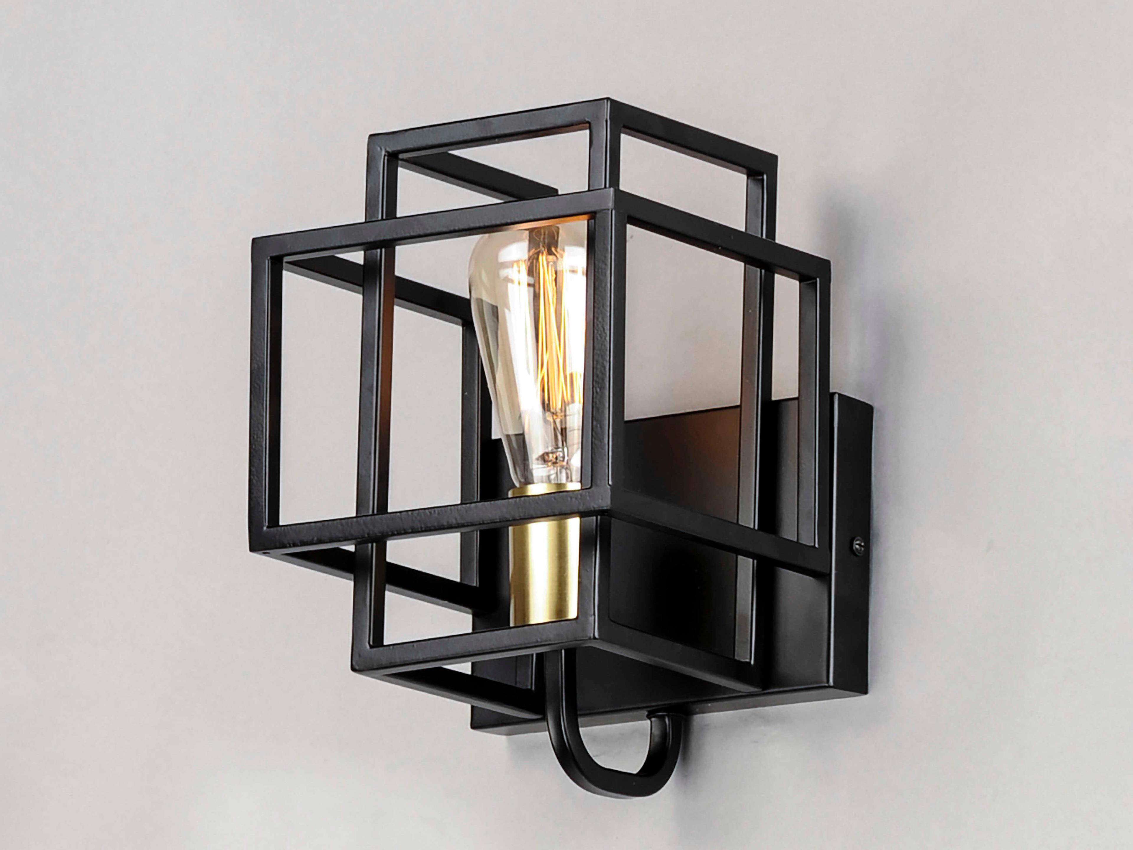 Maxim Lighting Liner 1-Light Black Satin Brass Wall Sconce
