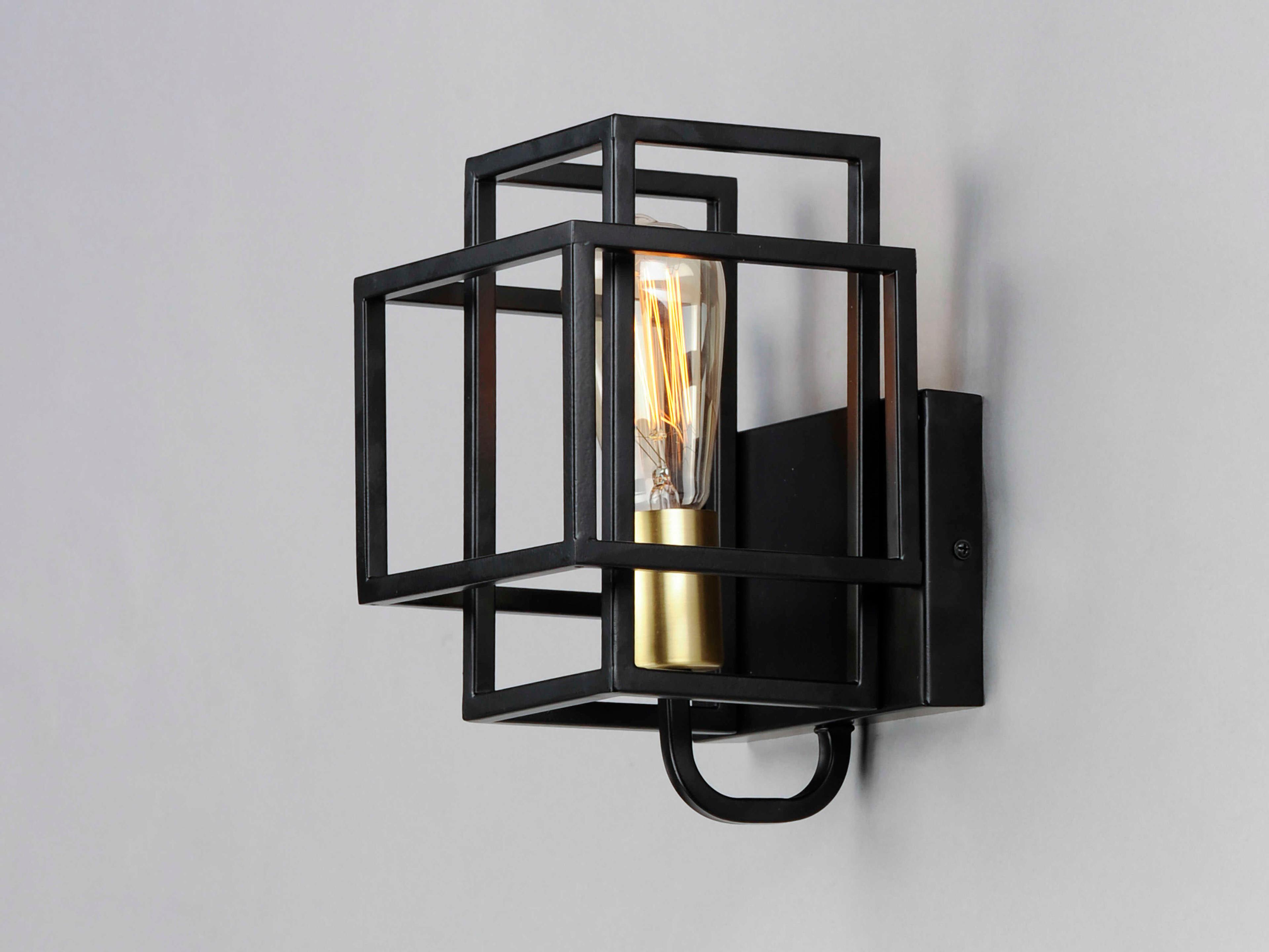 Maxim Lighting Liner 1-Light Black Satin Brass Wall Sconce
