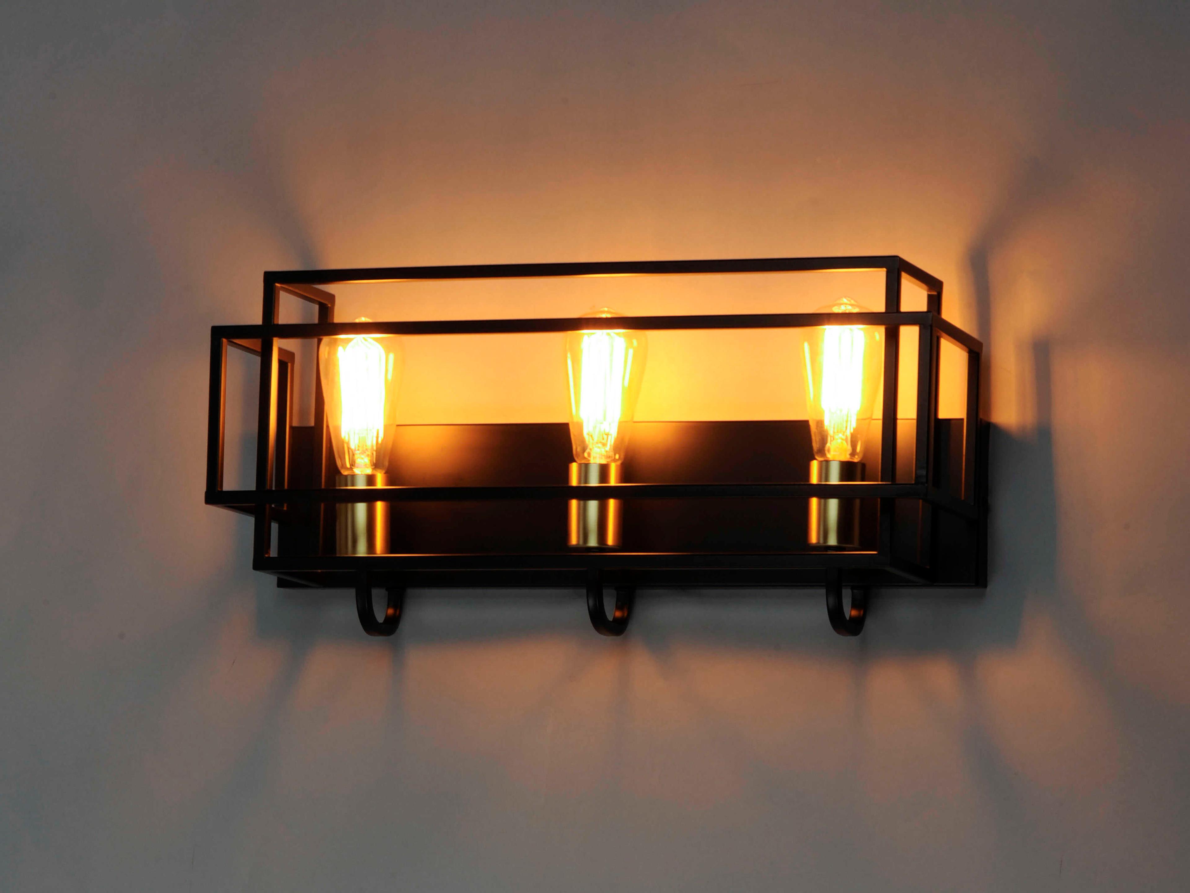 Maxim Lighting Liner 3-Light Black Satin Brass Vanity Light