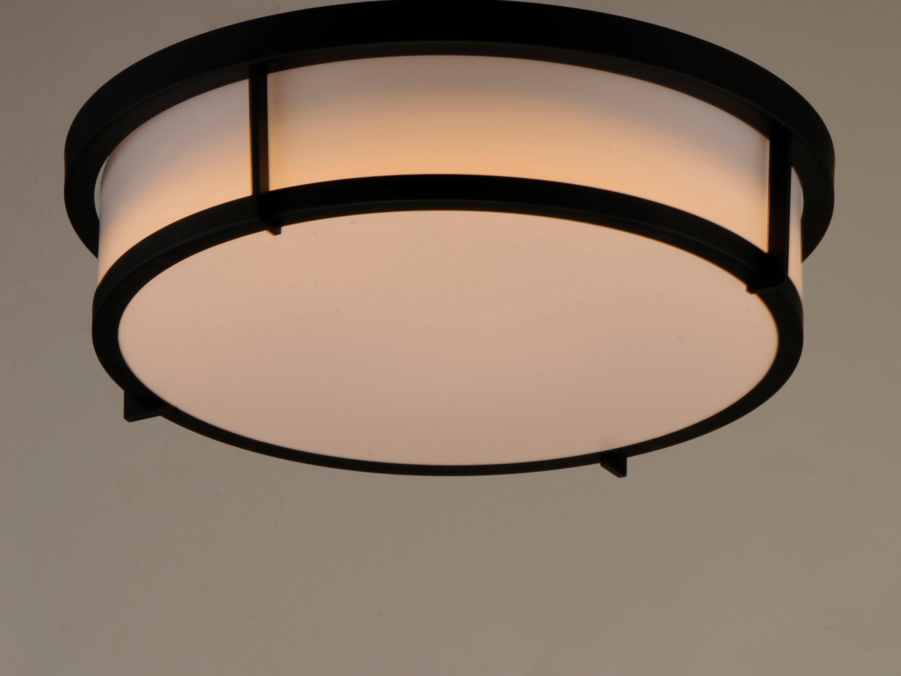 Maxim Lighting Rogue 2-Light Black Drum Flush Mount