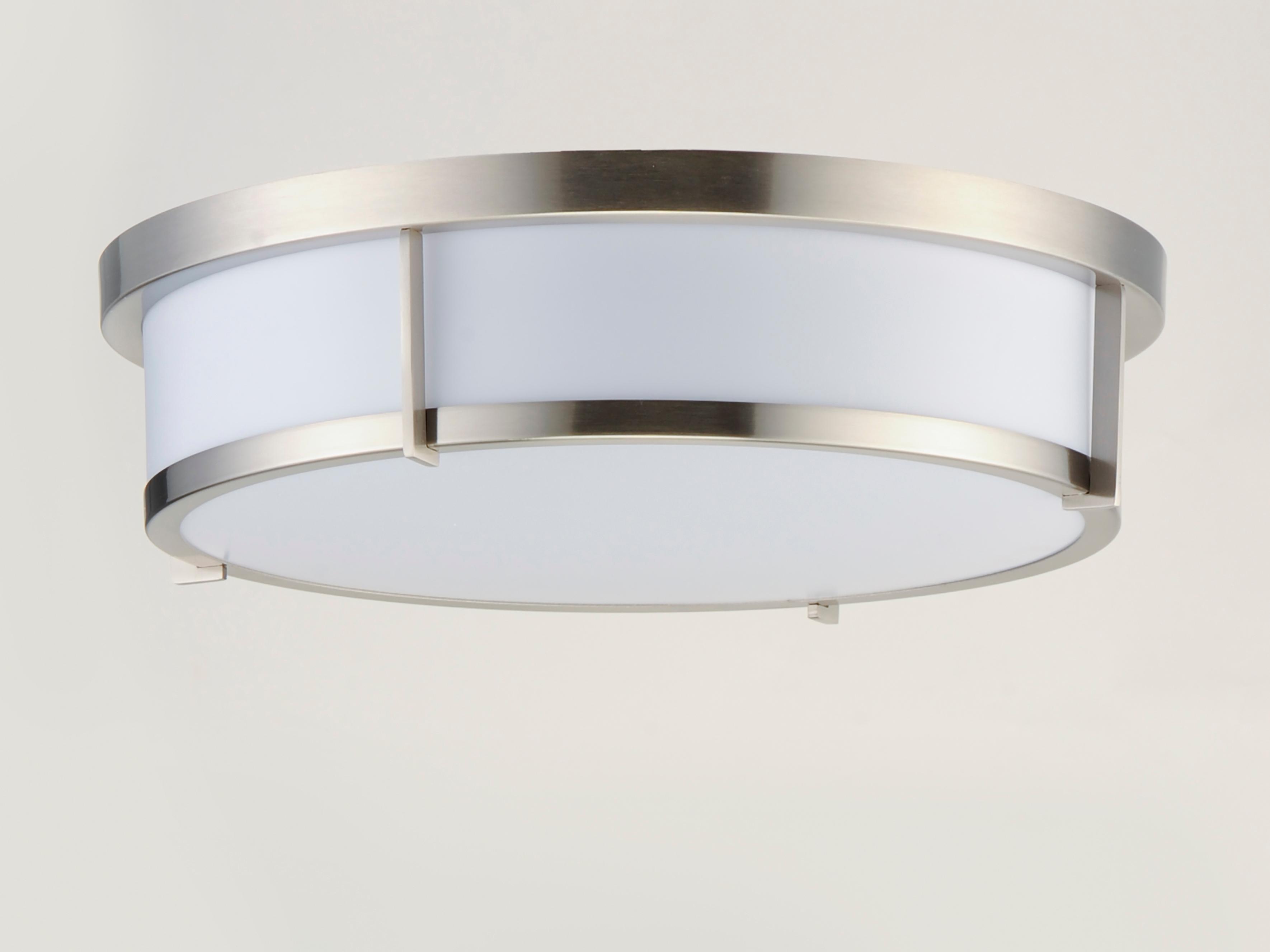 Maxim Lighting Rogue 2-Light Satin Nickel Drum Flush Mount