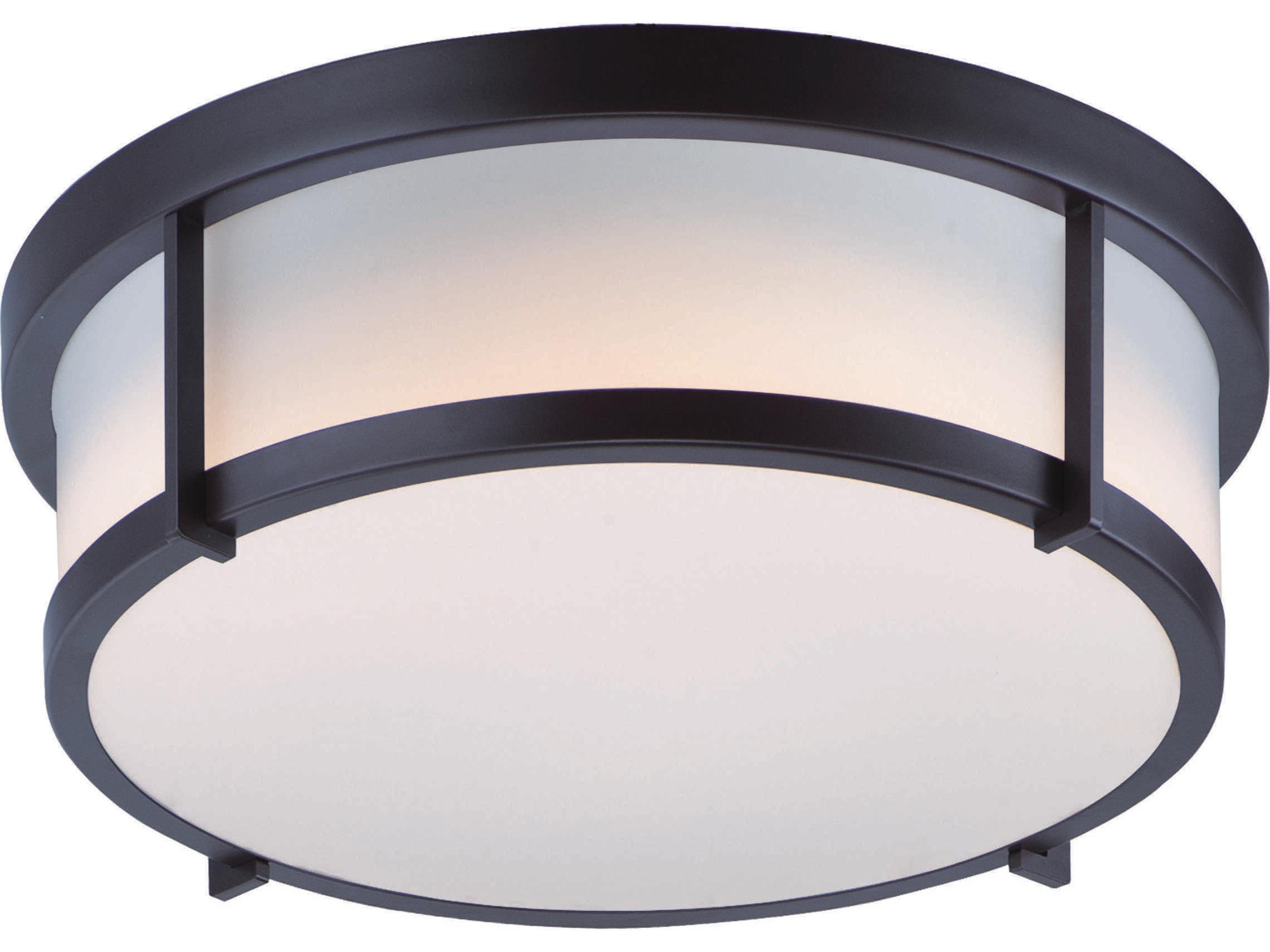Maxim Lighting Rogue 1-Light Black LED Round Flush Mount