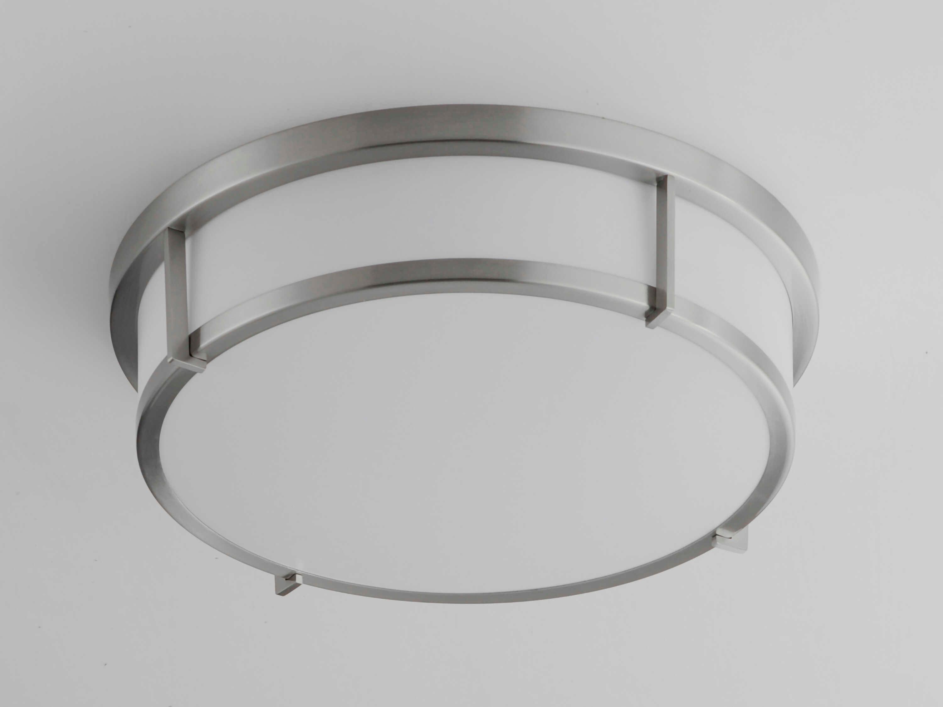 Maxim Lighting Rogue 1-Light Satin Nickel LED Round Flush Mount